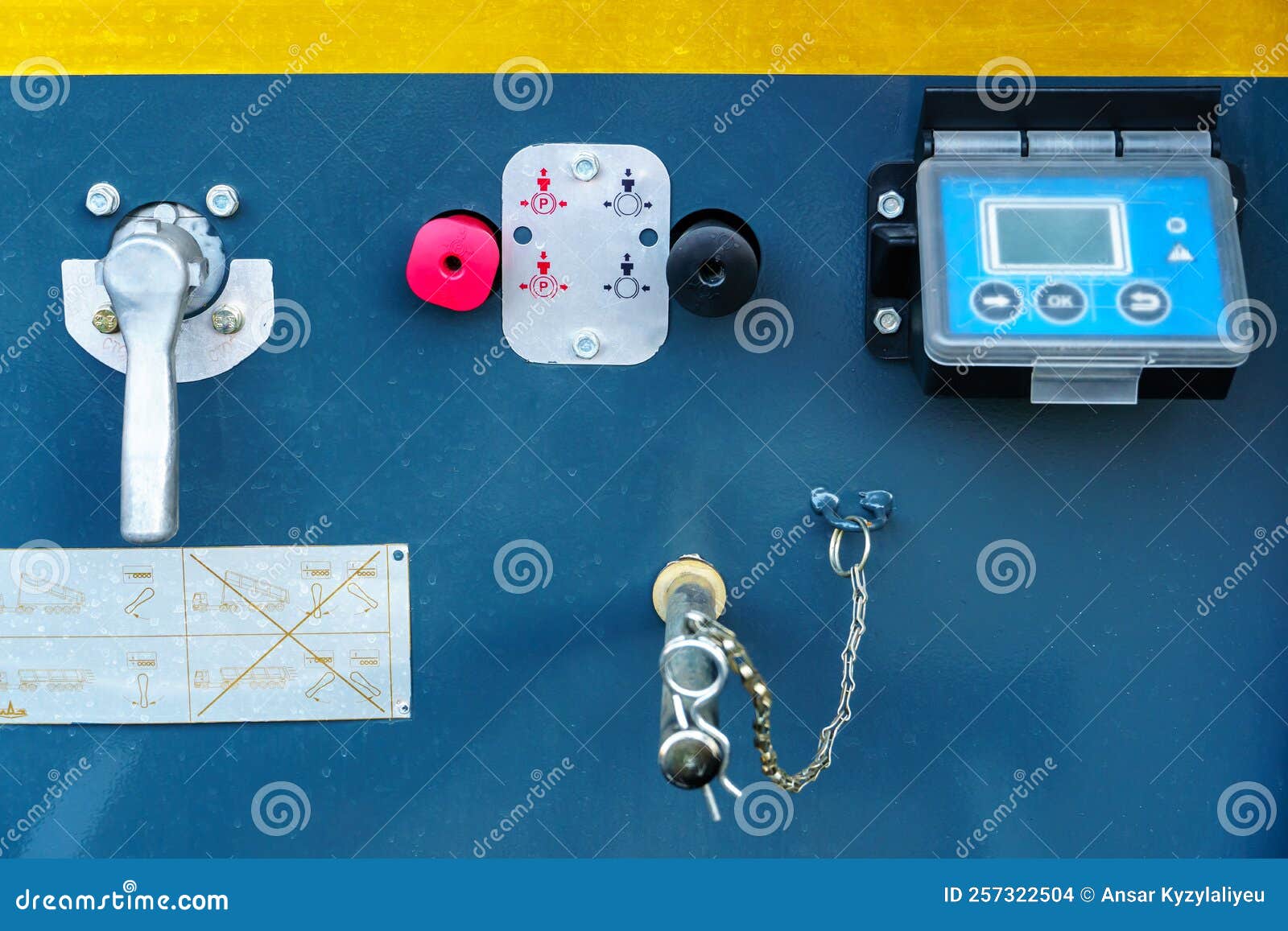 Various Buttons, Breakers and Switches on the Electronic Control Panel for Hydraulic, Mechanical