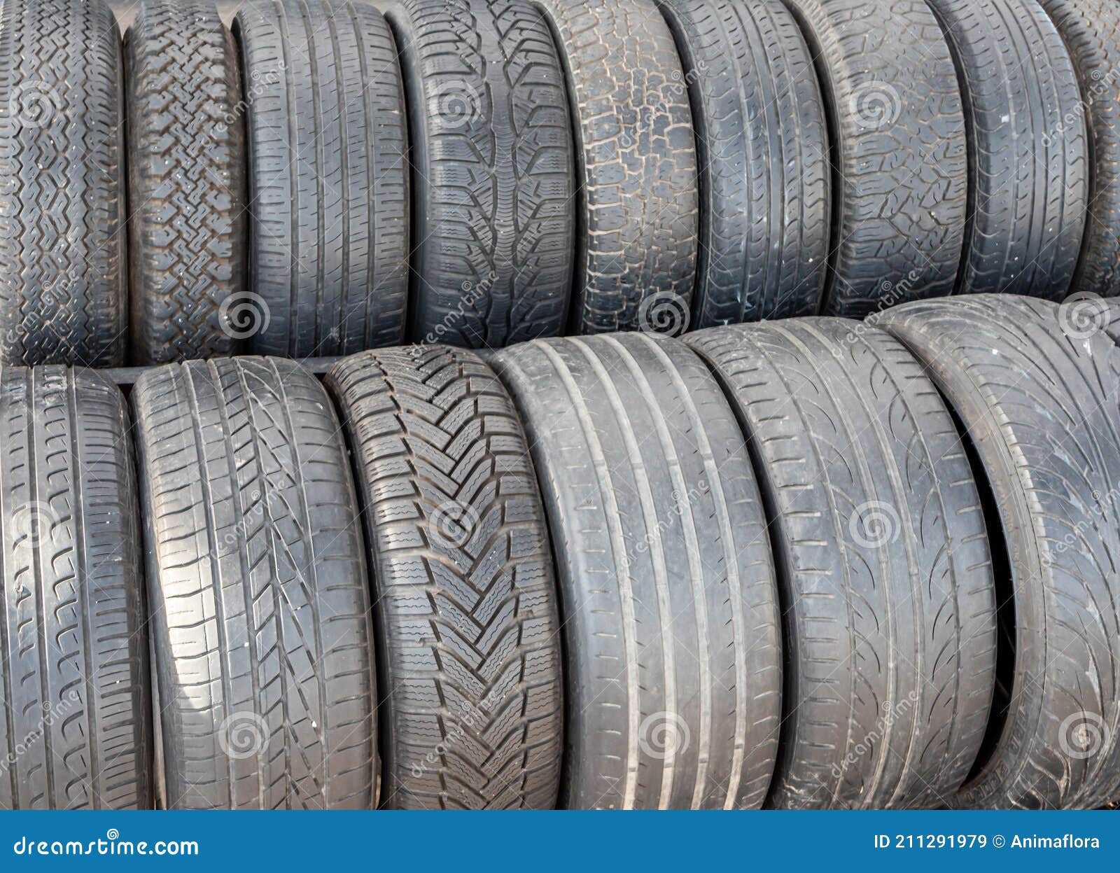 Various Car Tires with Profile Stock Image Image of summer, used