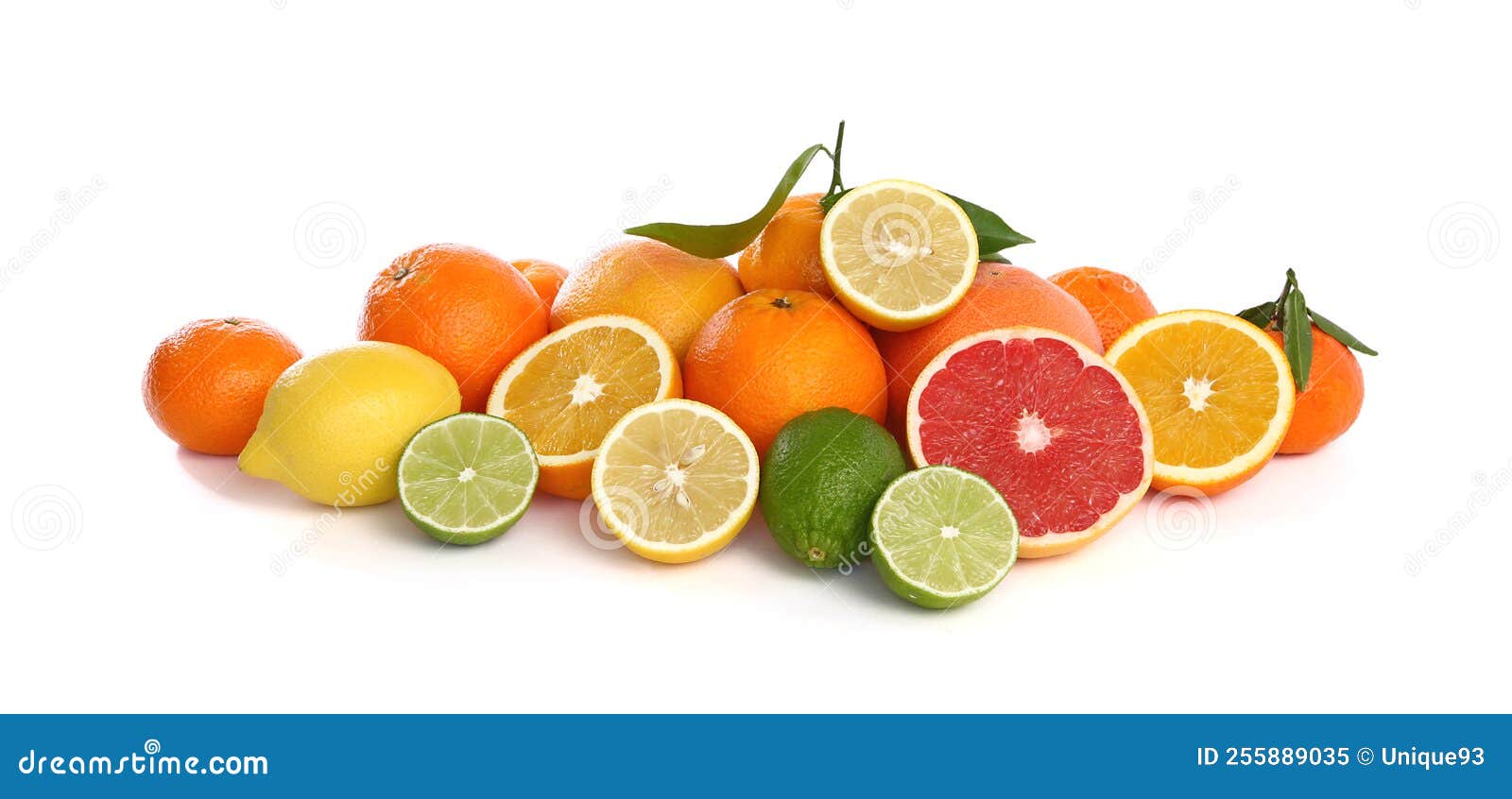 various citrus fruits, lemon, orange, grapefruit and clementine