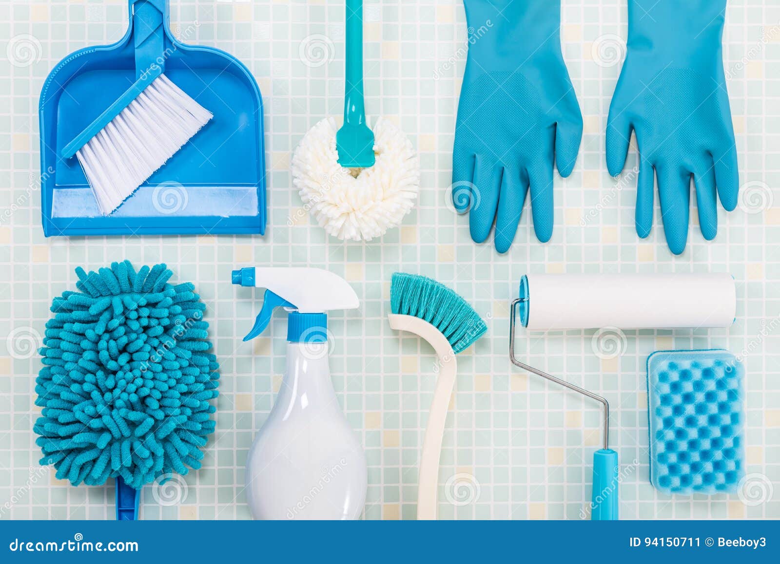 Various Cleaning Tools and Tile Stock Image Image of tile, floor