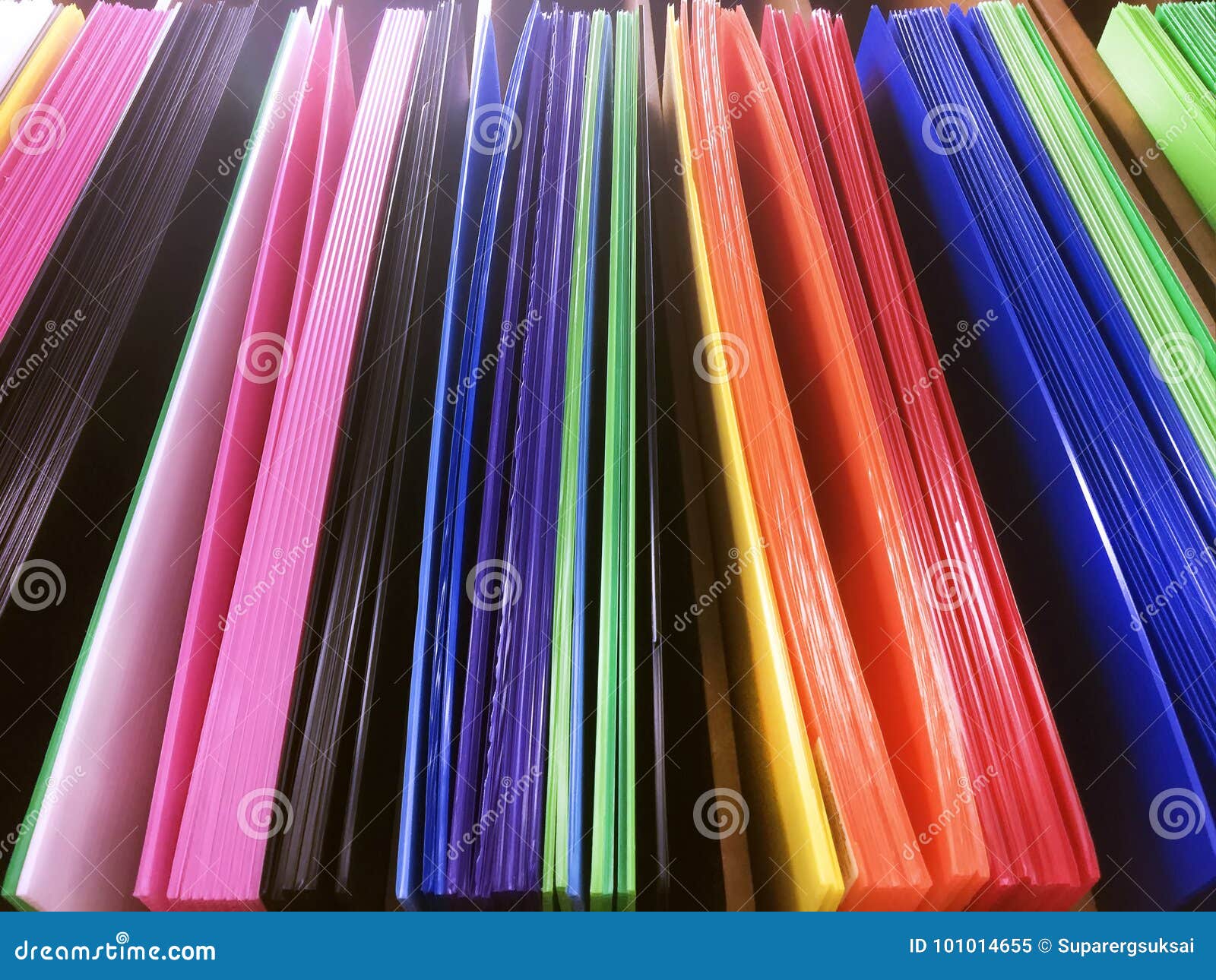 Various Colored Corrugated Plastic Sheets Stock Image Image of plate