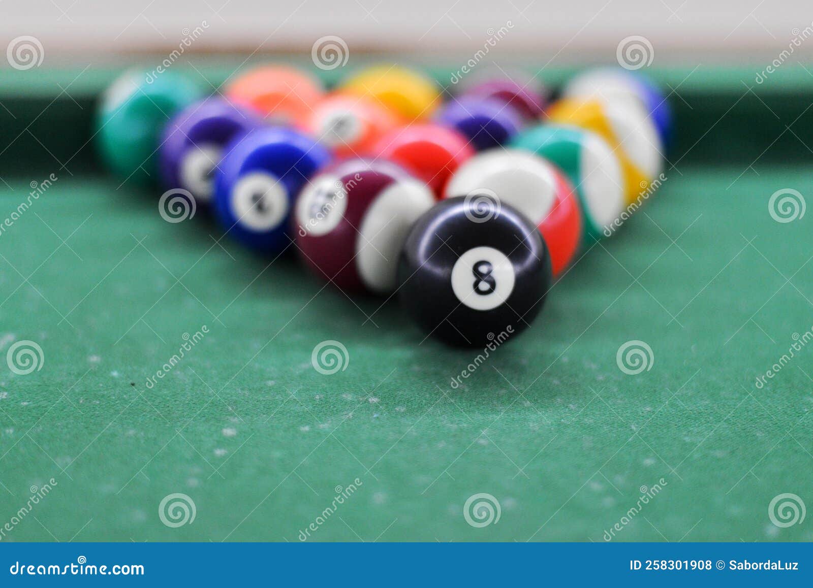 billiards balls on table game