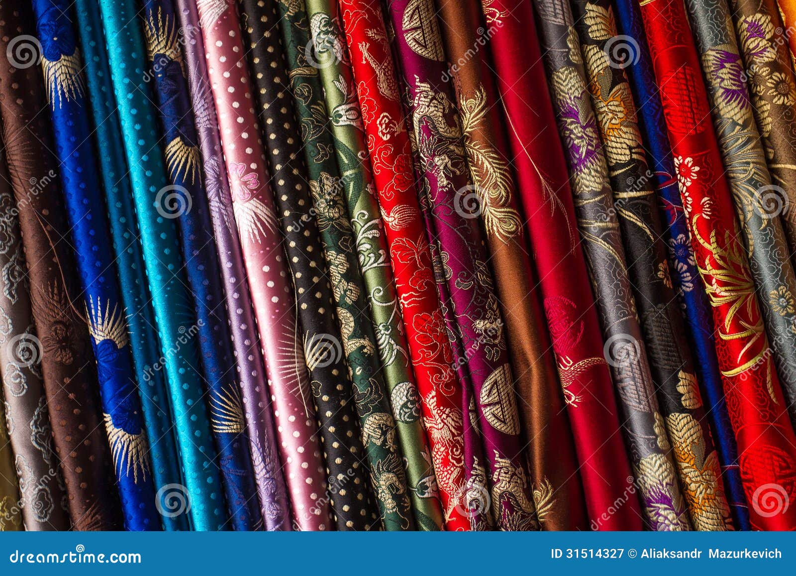 Various of Colorful Fabrics Background Stock Image - Image of clothing ...