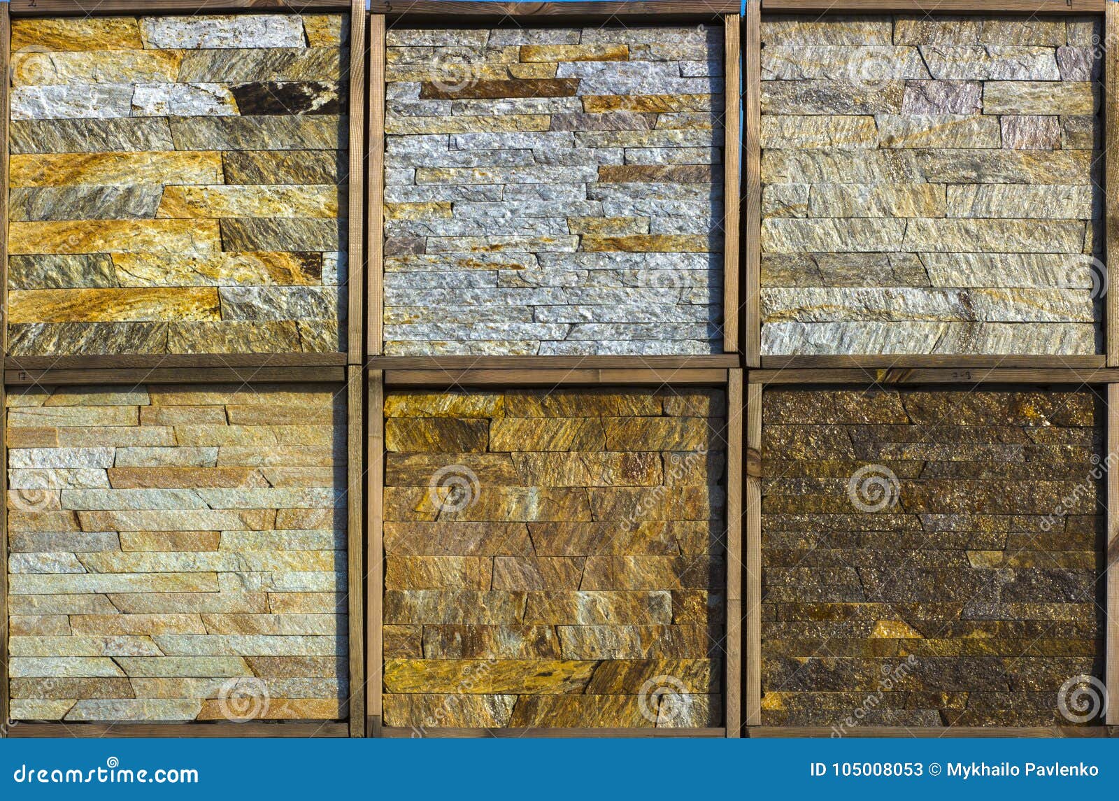 Various Decorative Tiles, and Natural Stone Samples Stock Image Image