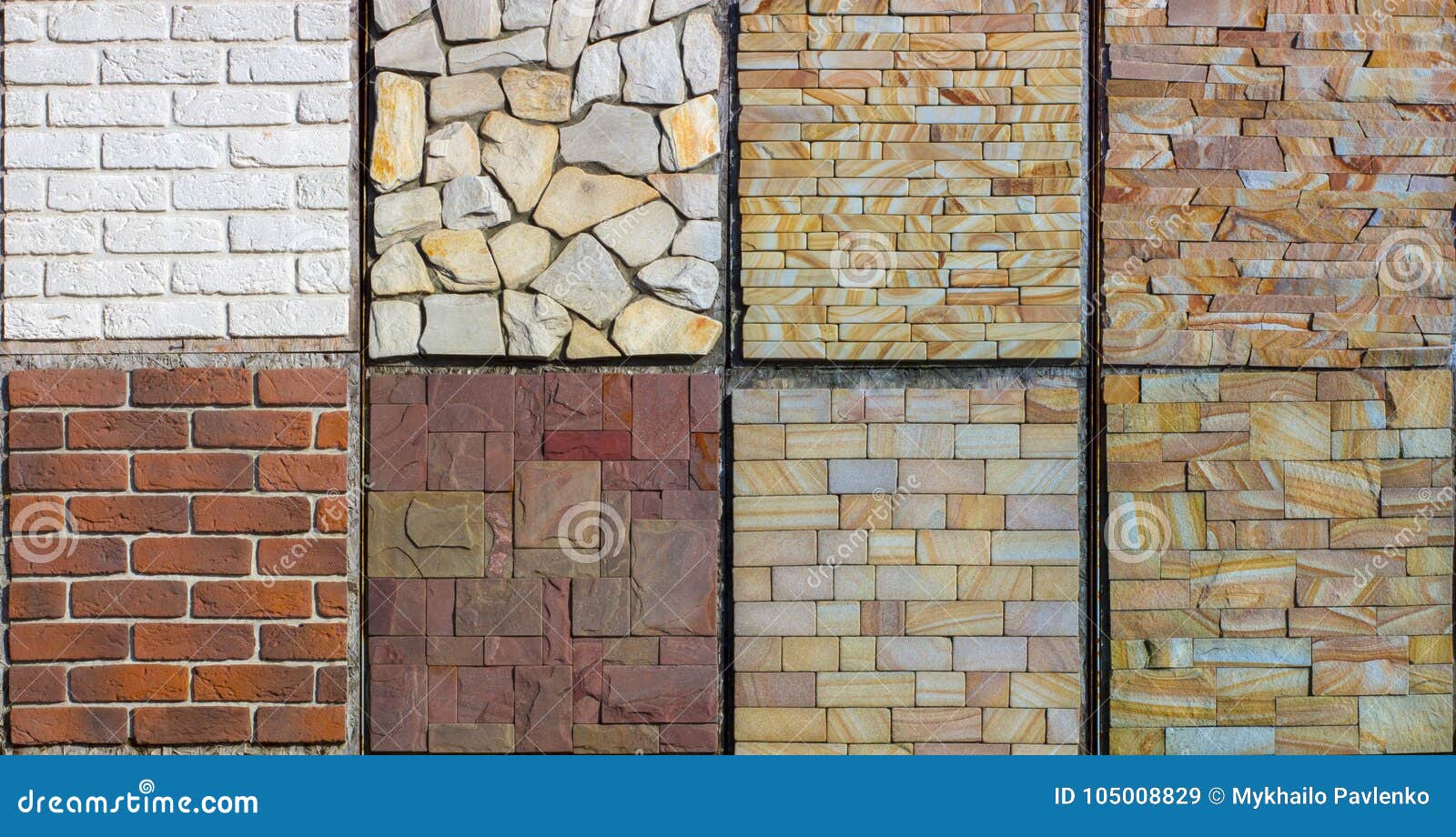 Various Decorative Tiles, and Natural Stone Samples Stock Image Image