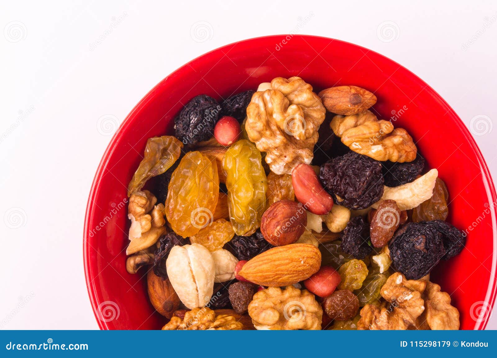 Different Mixed Nuts and Raisins Stock Image Image of fitness, figs