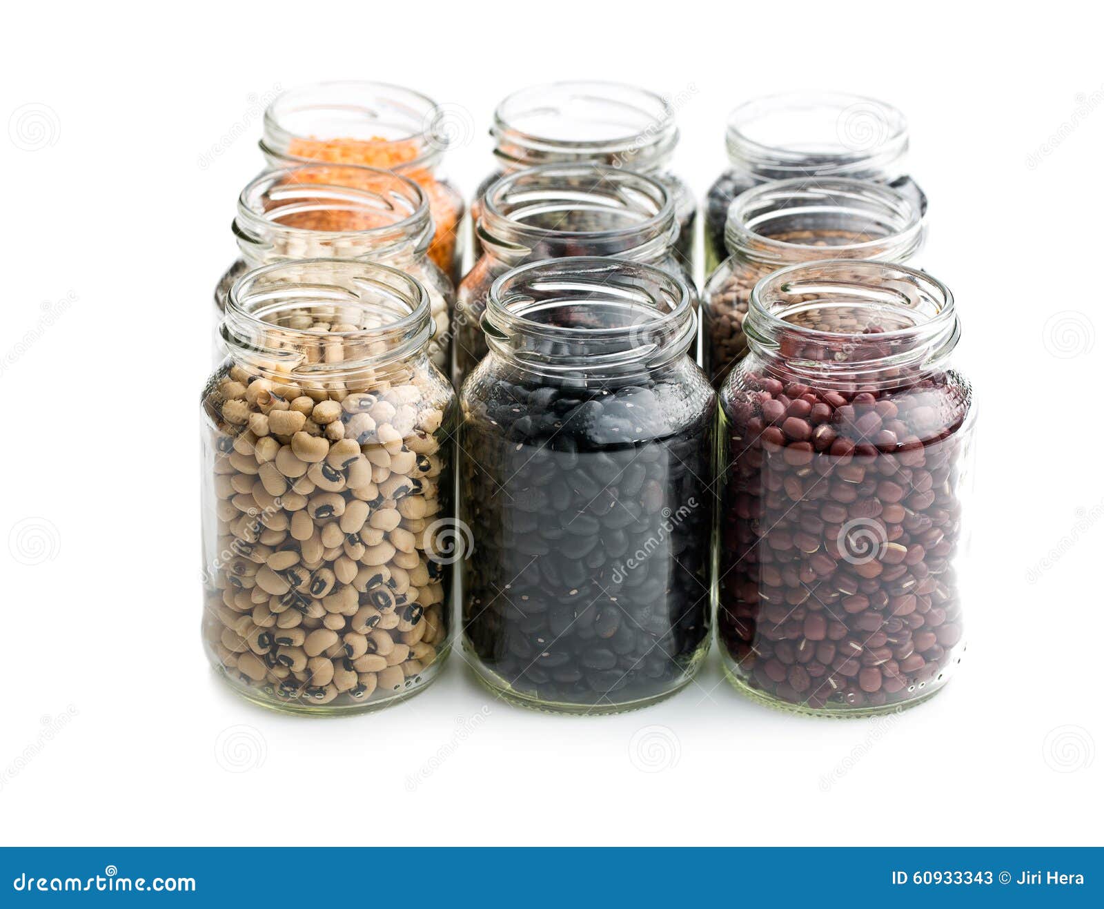 Various Dried Legumes in Jars Stock Image Image of chickpeas, food