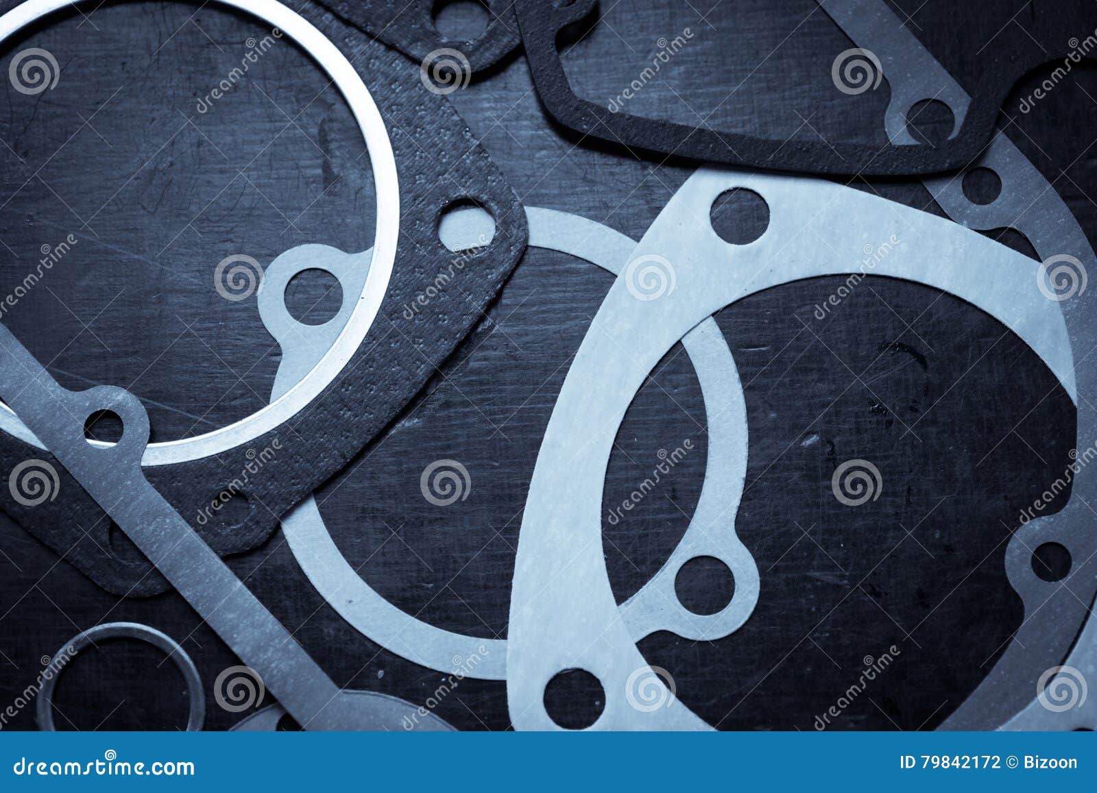 Various engine gaskets stock photo. Image of repair, sealing 79842172