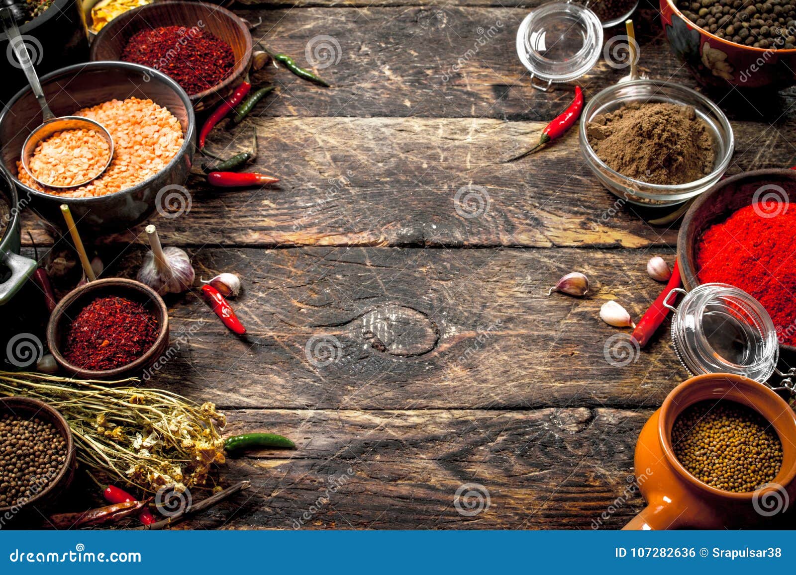Various Fragrant Spices and Herbs. Stock Photo - Image of nature ...