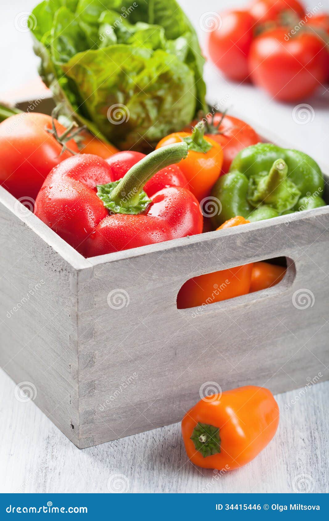 Various Fresh Vegetable in Box Stock Photo Image of rustic, tasty