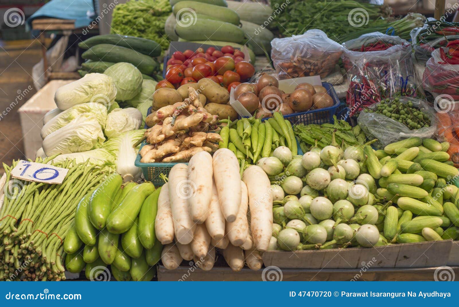 Various Fresh Vegetables in Market. Stock Photo Image of cabbage, vegetarian 47470720