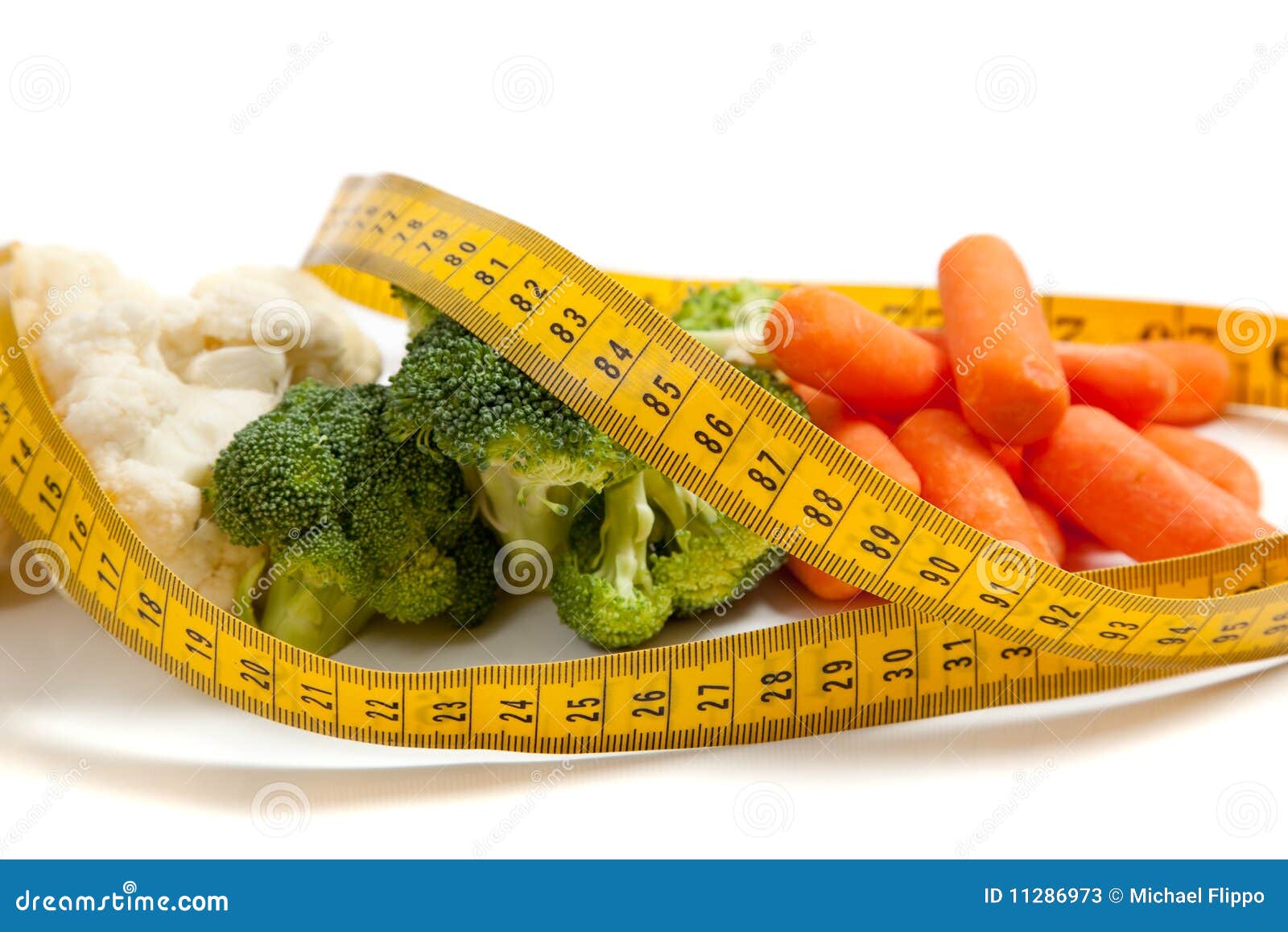 various fresh vegetables on white