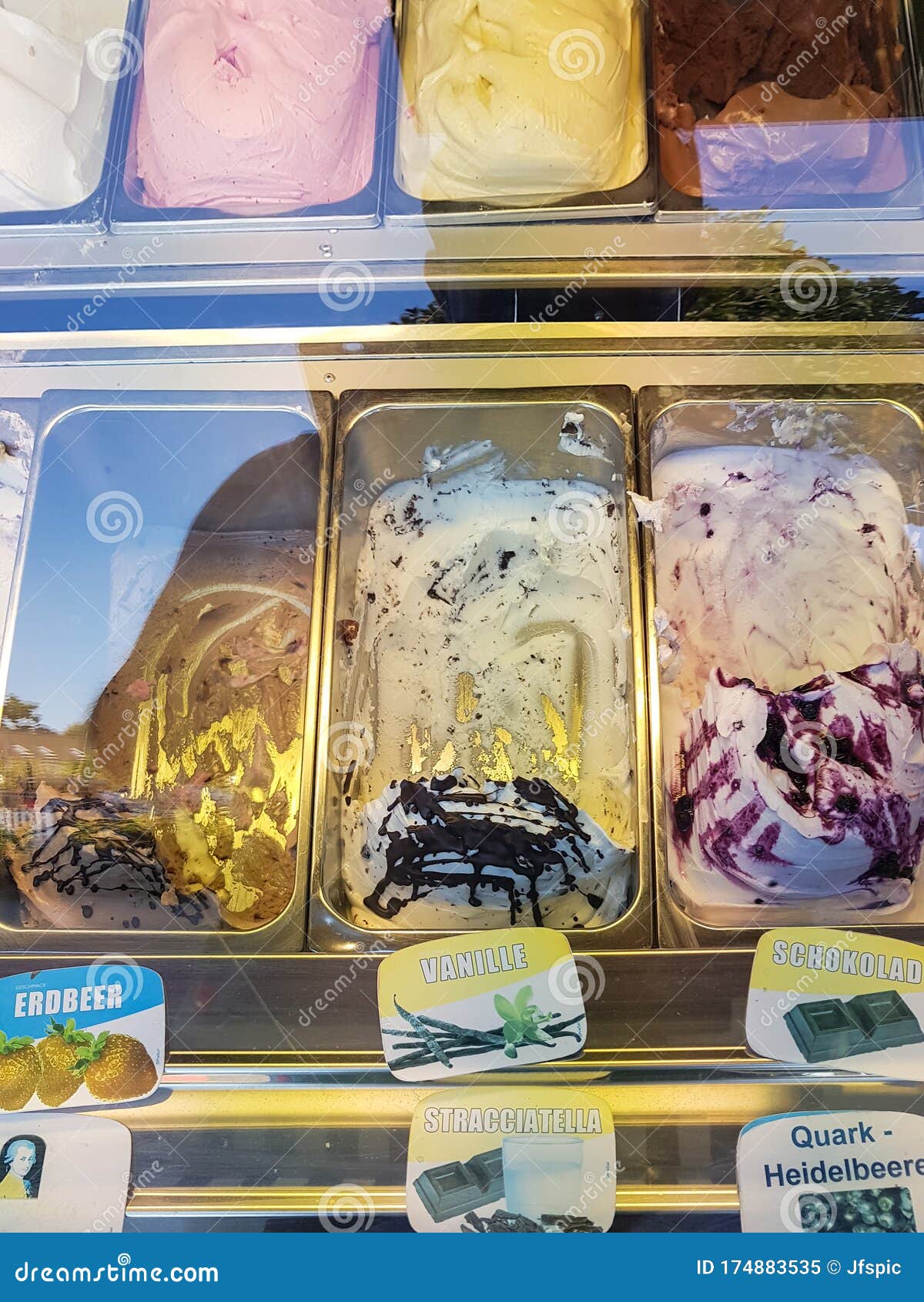 Various Ice Creams in an Ice Cream Parlor Editorial Image Image of
