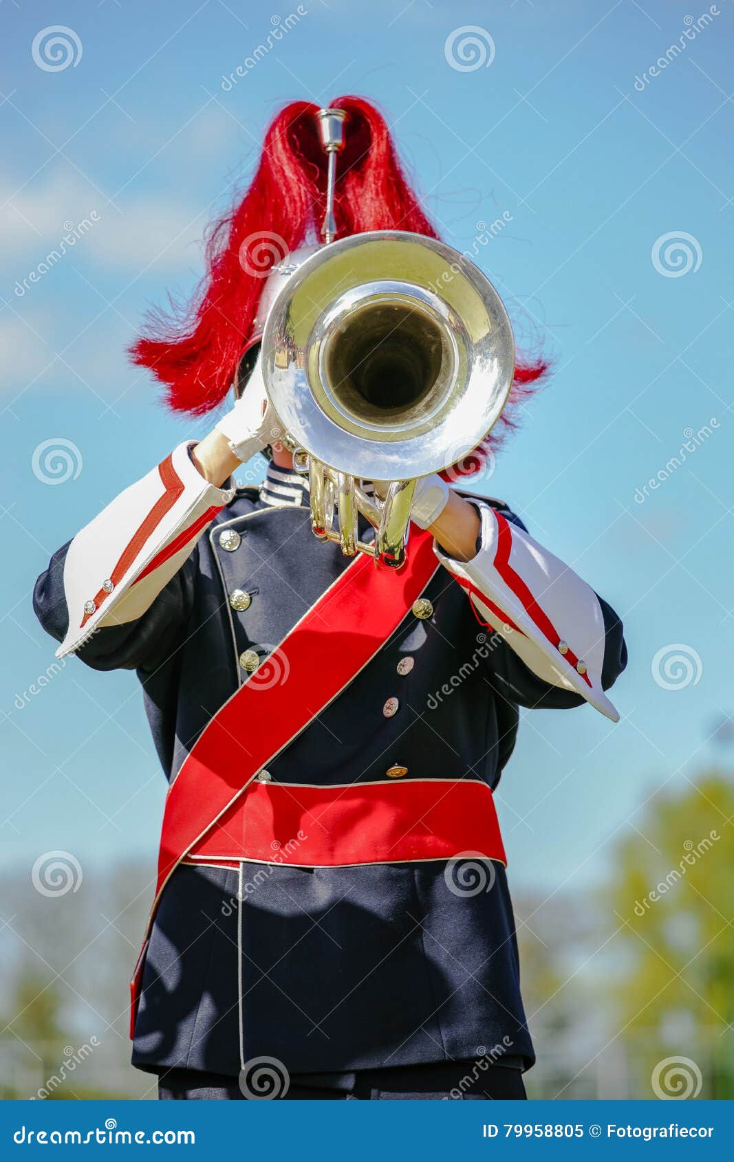 various instruments and details from a music band of windband