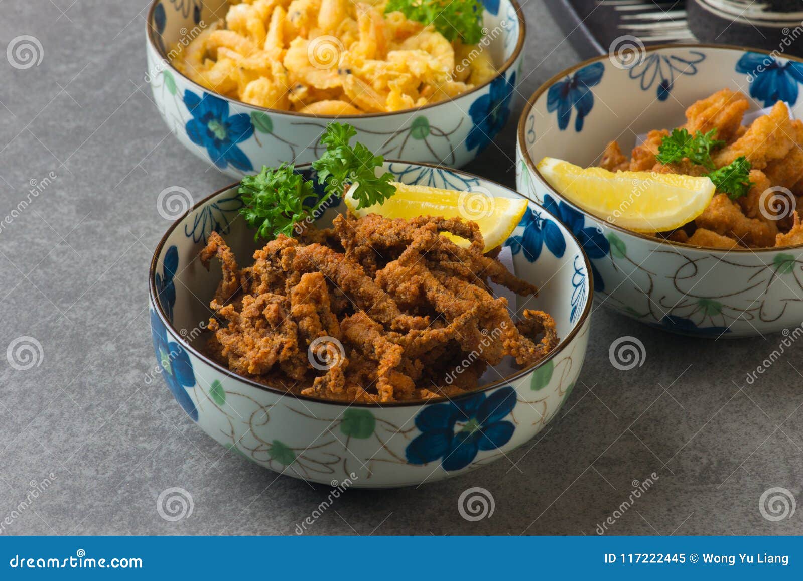 Various Japanese Deep Fried Foods Stock Image Image of prawns, prawn
