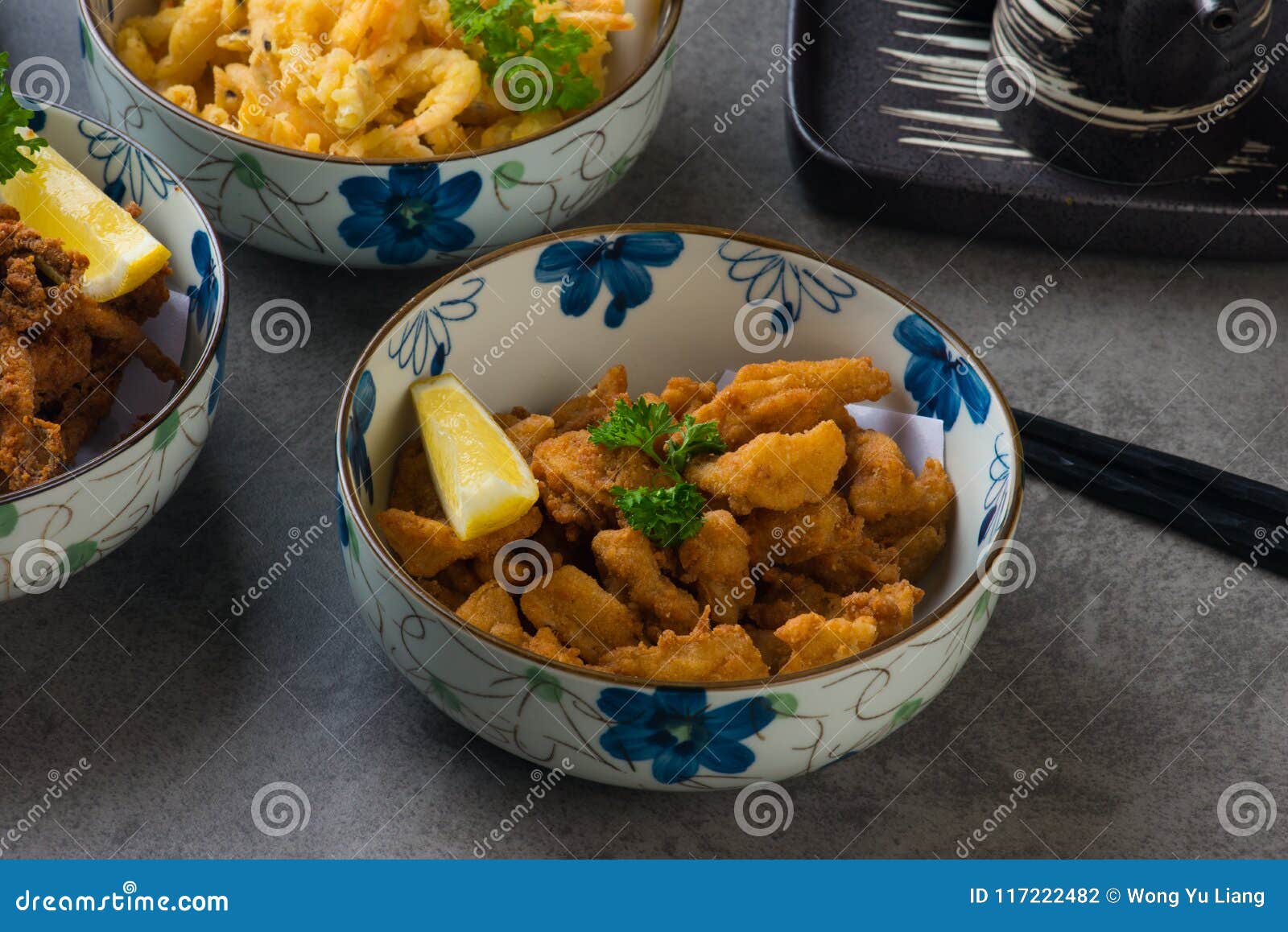 Various Japanese Deep Fried Foods Stock Photo Image of koebi
