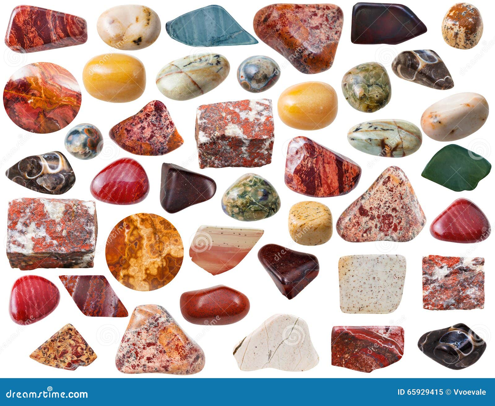 various jasper natural mineral gem stones and rock