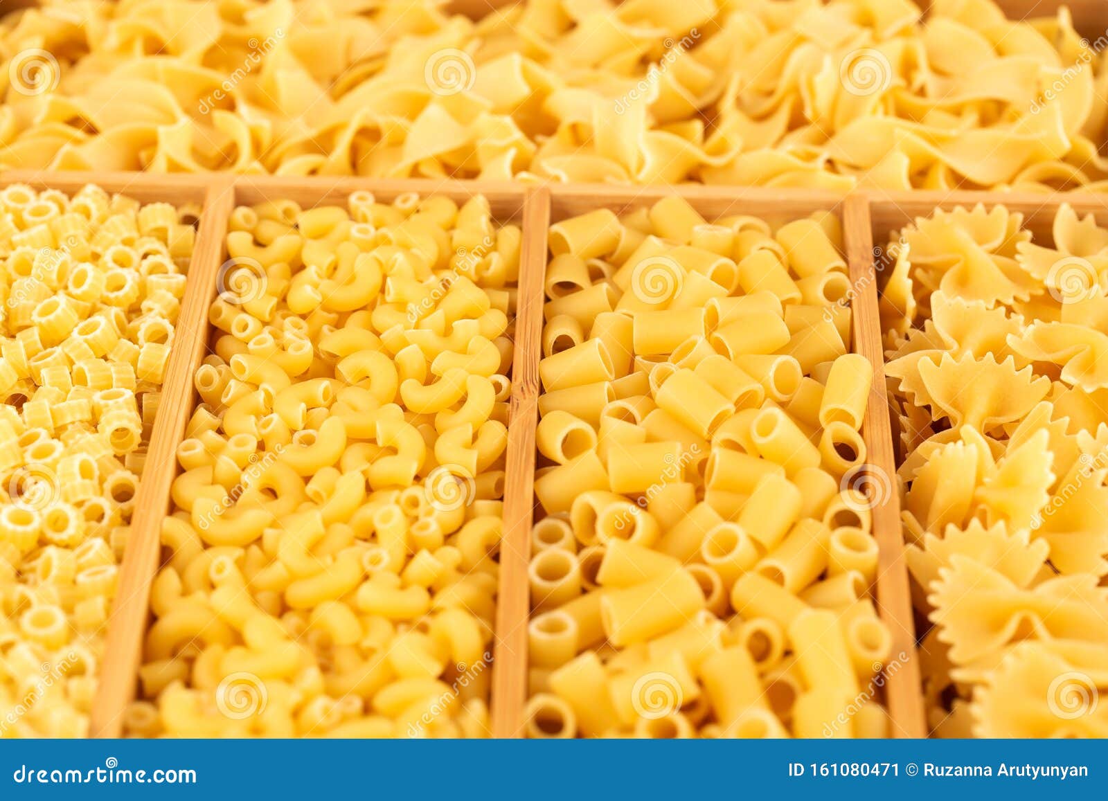 Various kind of pasta stock image. Image of diet, detail 161080471