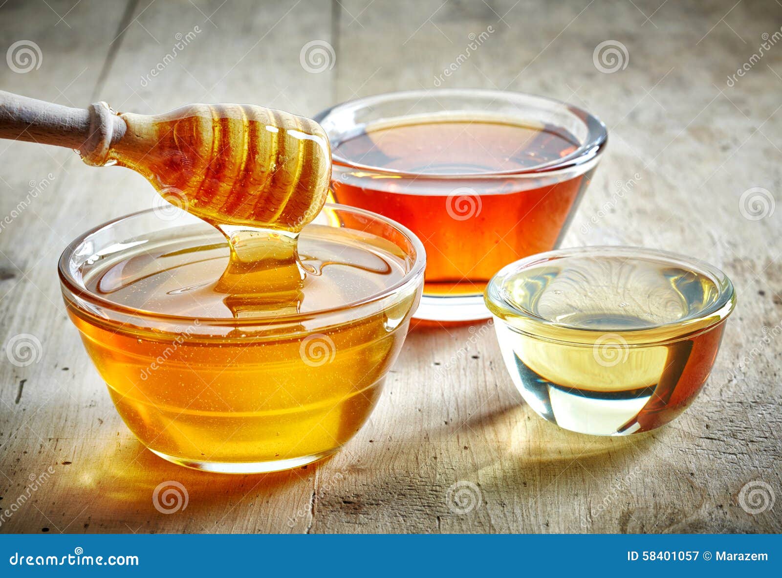 various kinds of honey