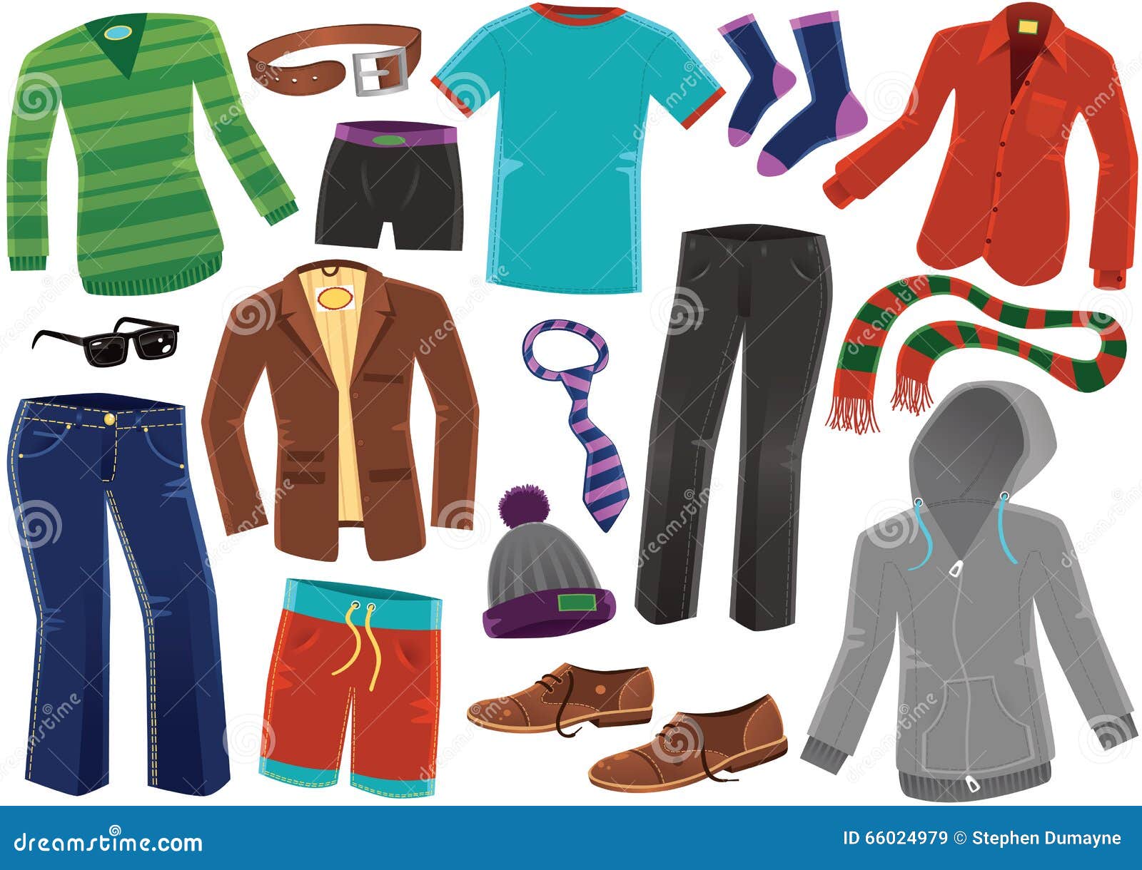Various male clothing stock vector. Illustration of formal - 66024979
