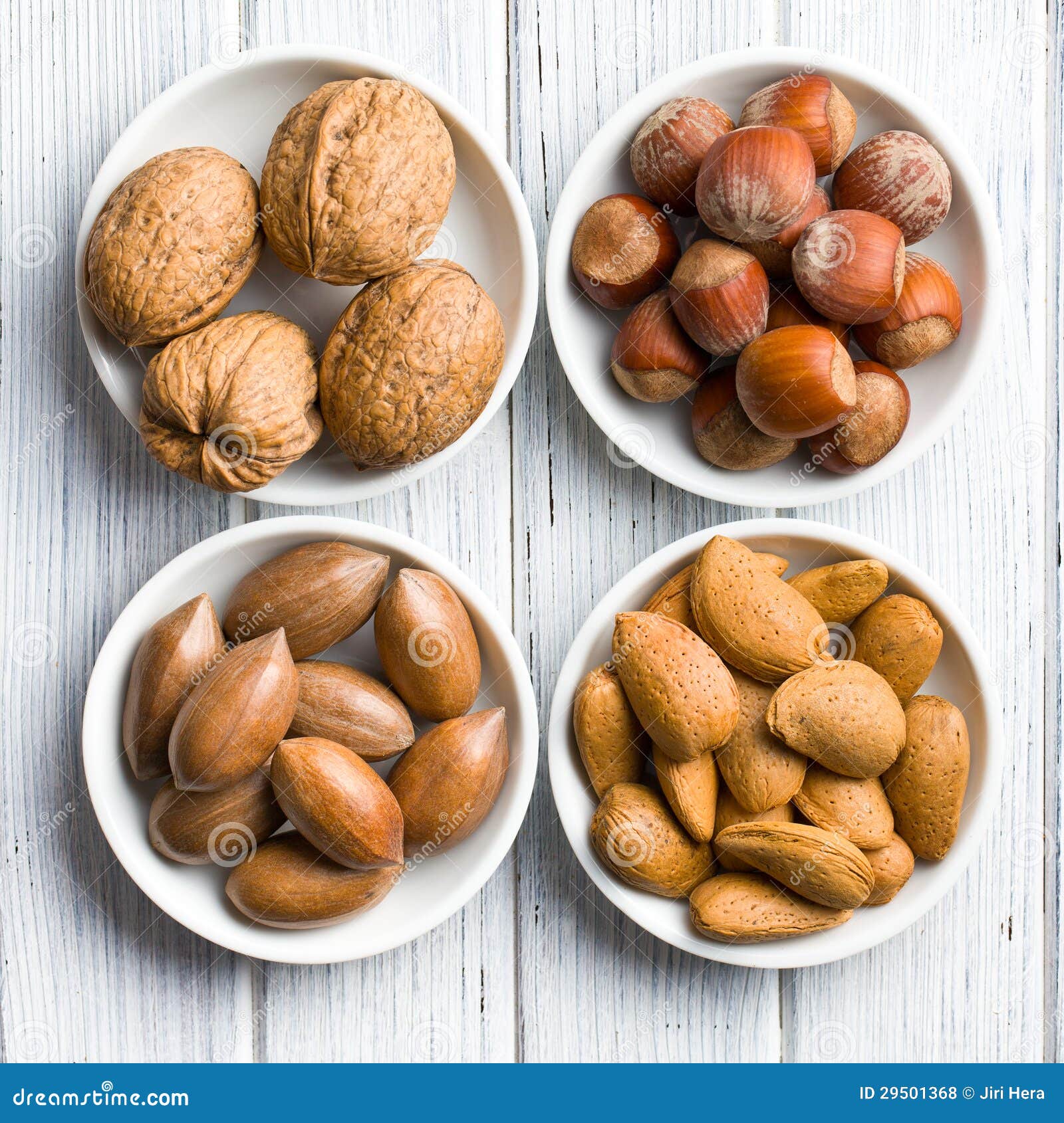 Various Nuts in Ceramic Bowls Stock Photo Image of almond, bowl 29501368