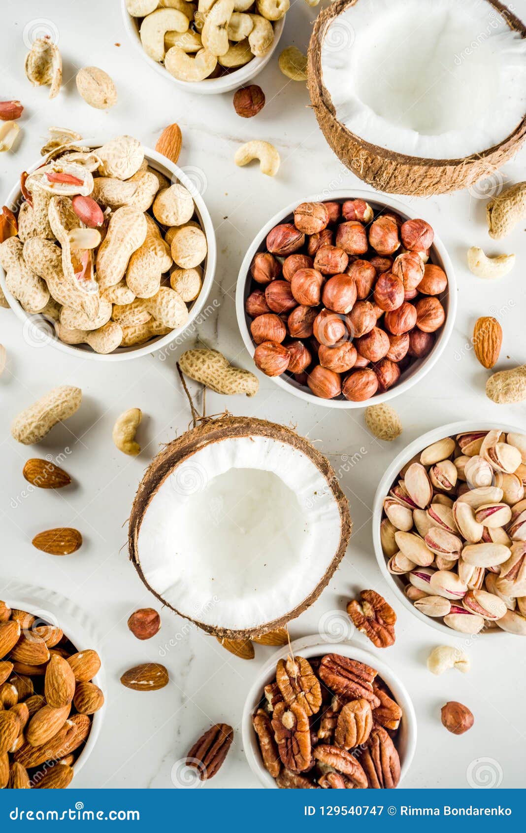 Various organic nuts stock image. Image of heap, natural 129540747