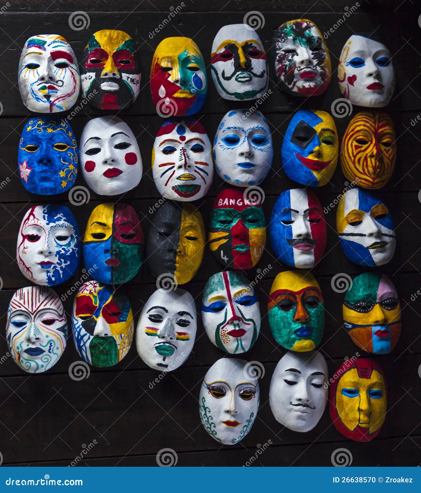 Various painting mask stock photo. Image of parade, pattern - 26638570