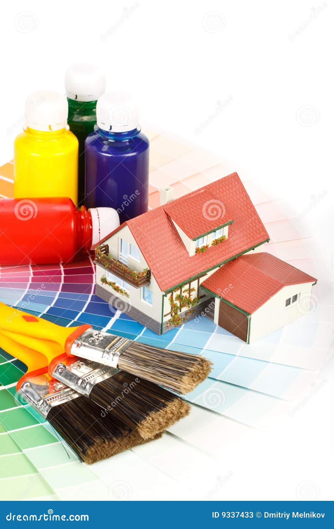 Various painting tools stock image. Image of paintbrush 9337433