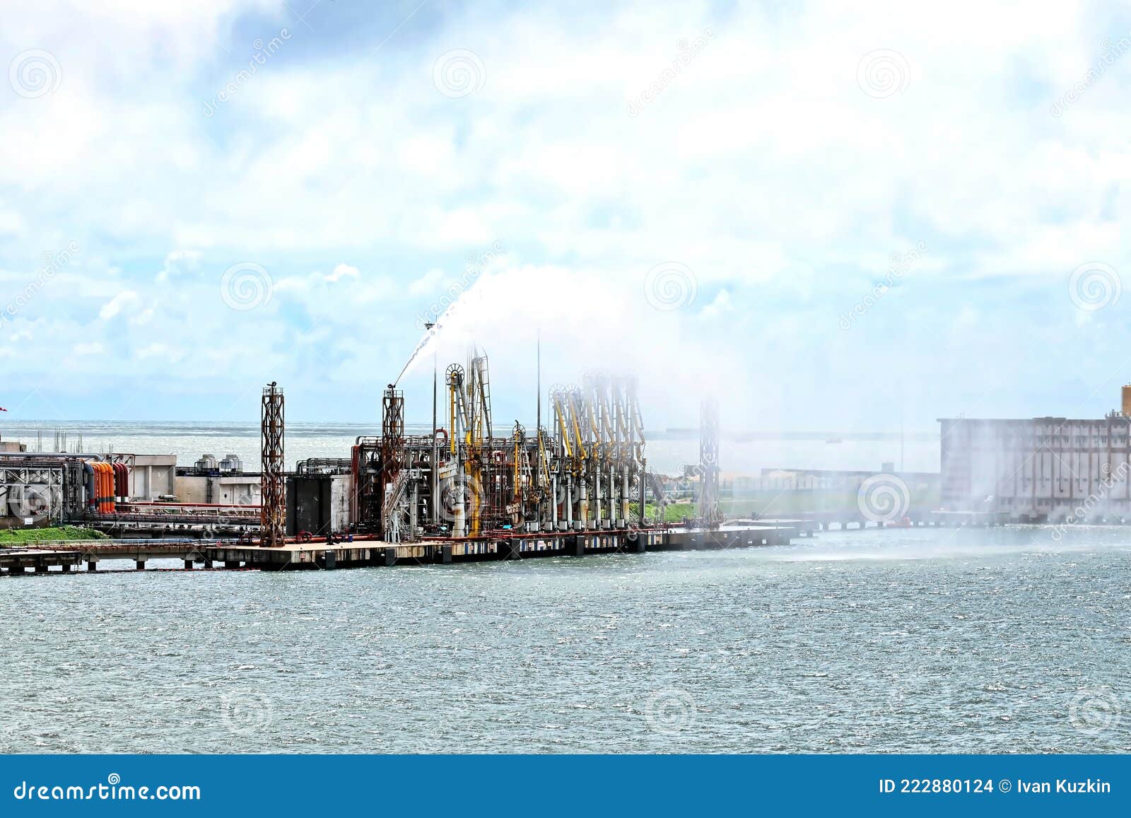 various panoramic views of the port, piers, terminal and cityline of the port of paradeep, india. october, 2020