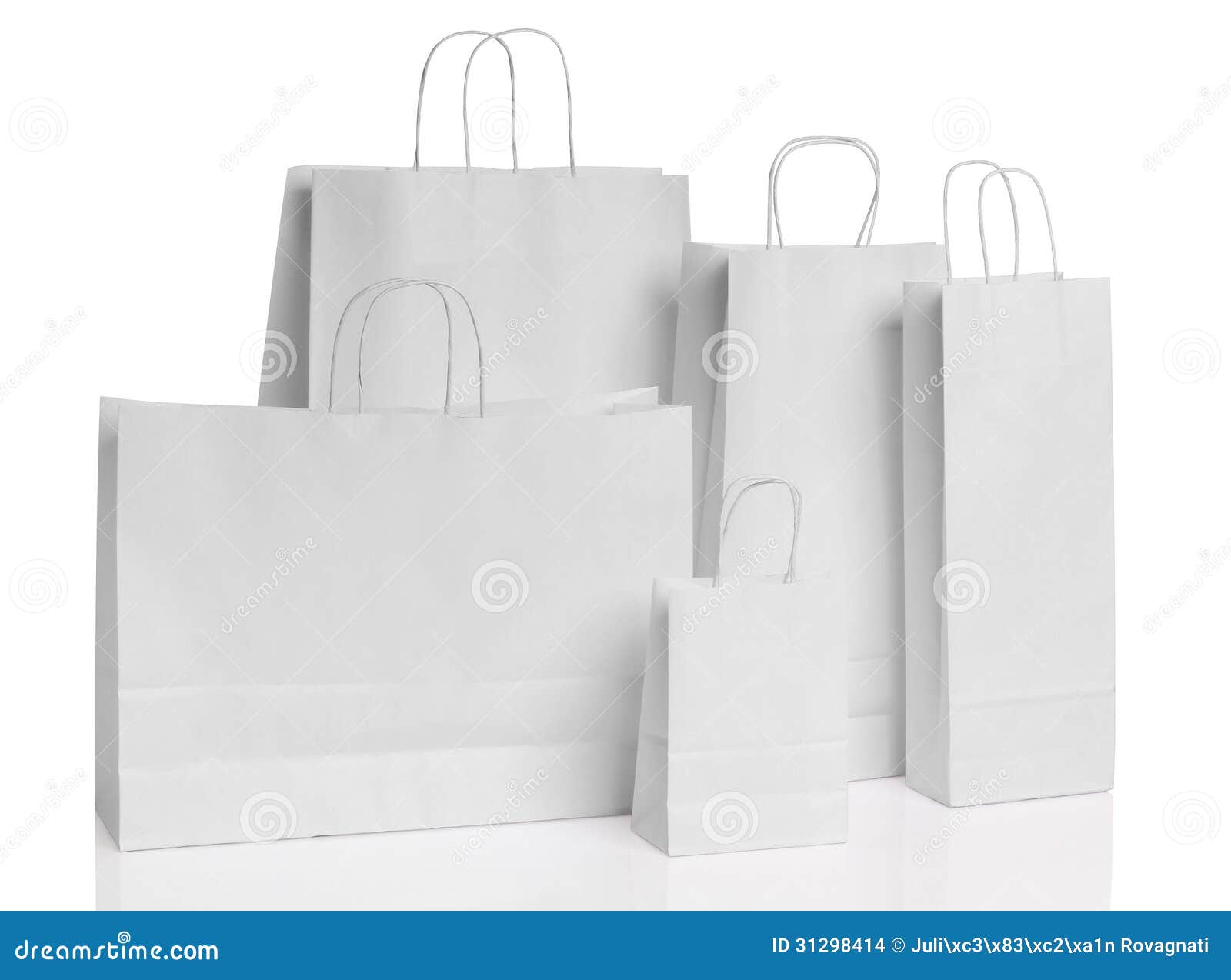various paper shopping bags 