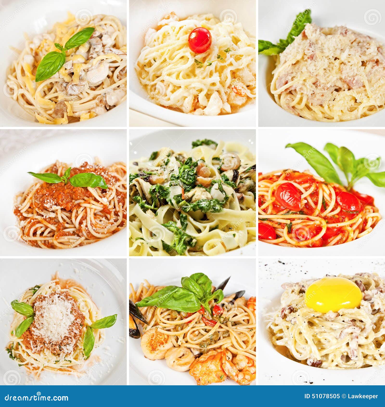 Various pasta collage stock image. Image of delicious 51078505