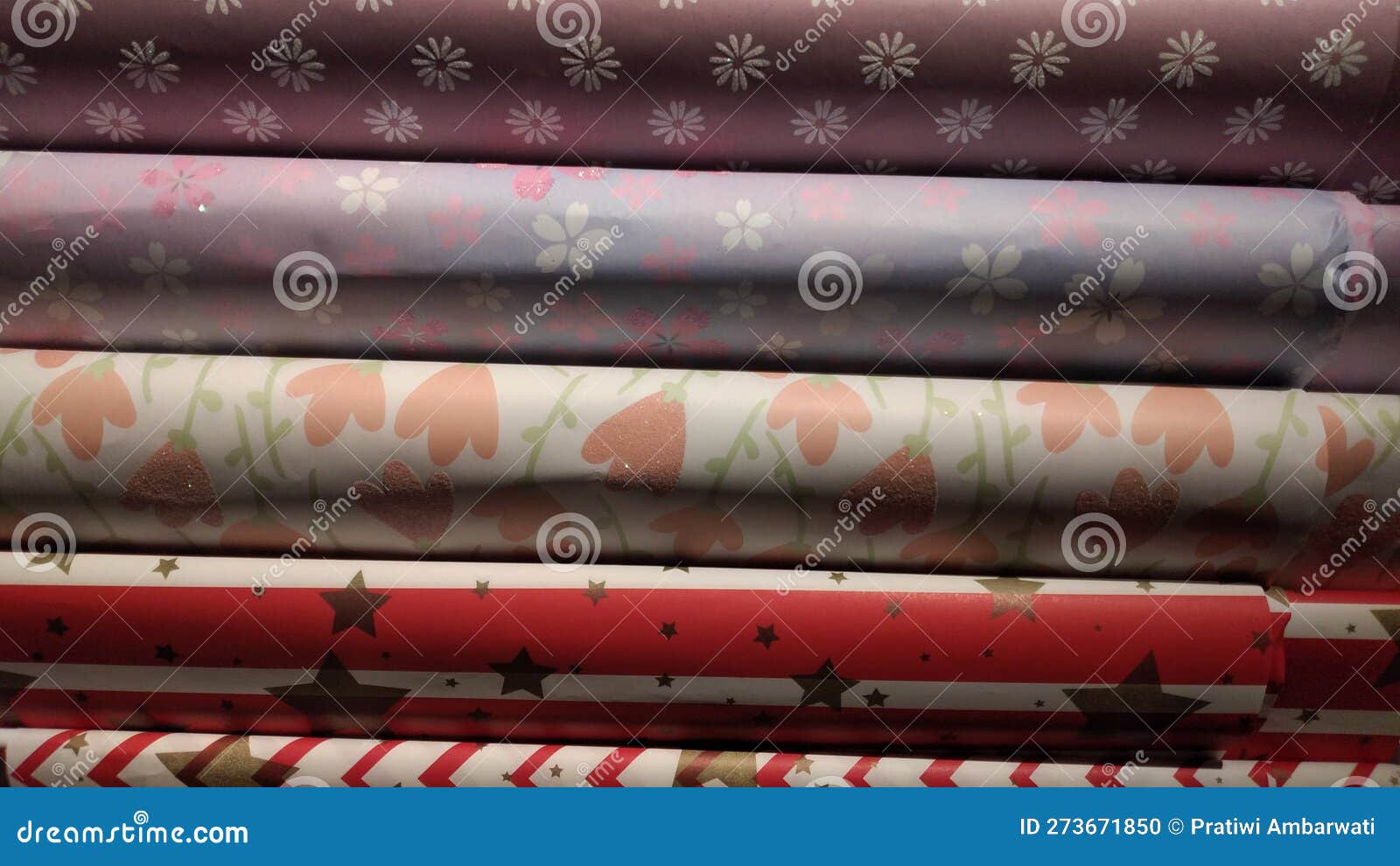 Various Patterns of Wrapping Paper Stock Photo Image of party, design 273671850