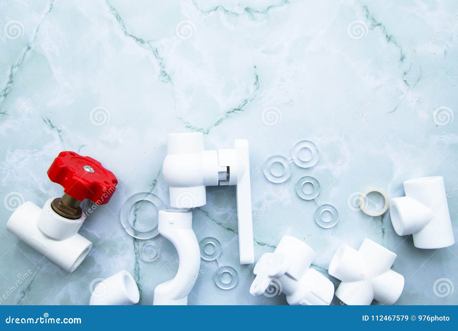 Various plumbers tools stock image. Image of industrial 112467579
