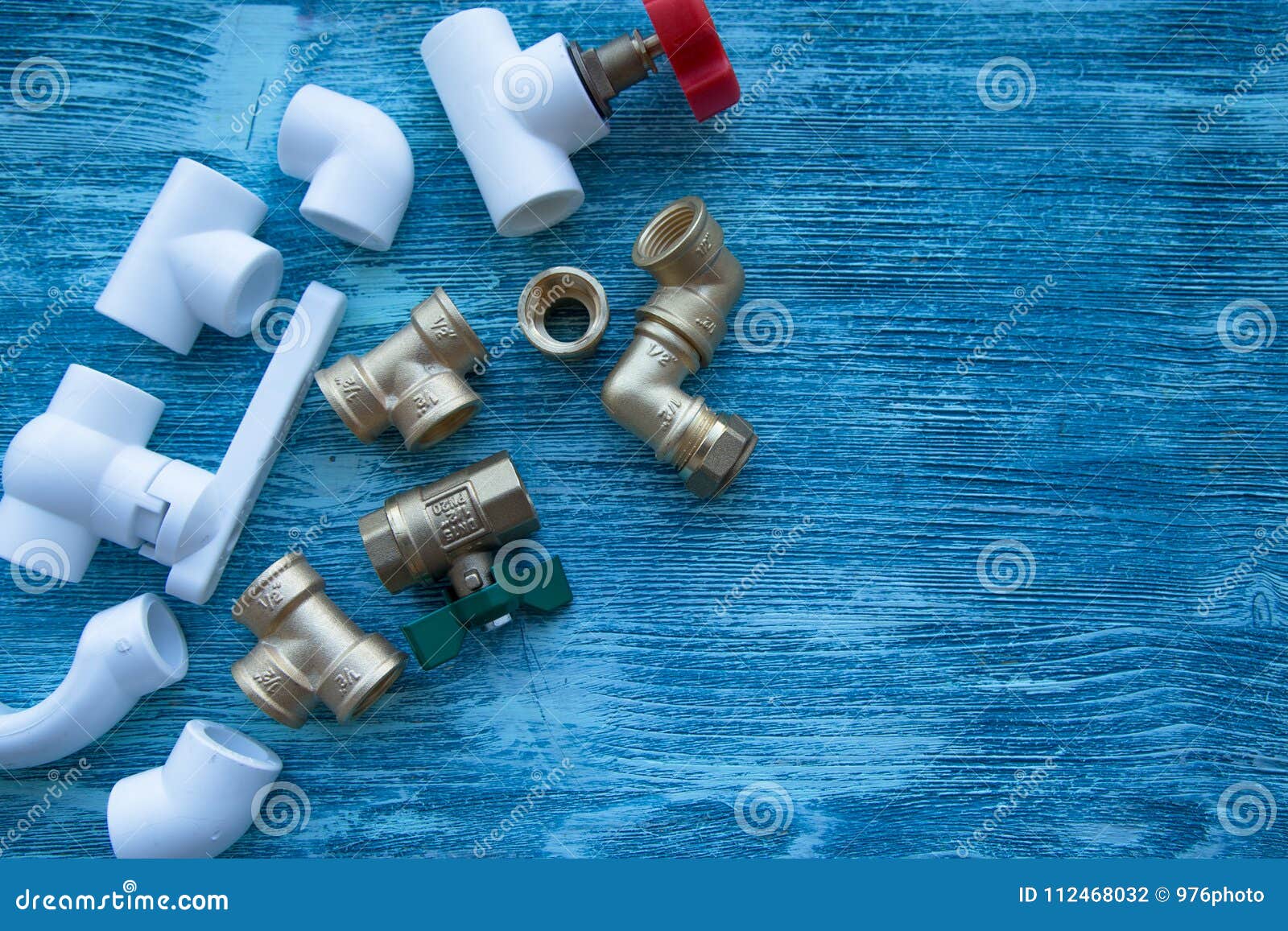 Various plumbers tools stock photo. Image of home, hardware 112468032