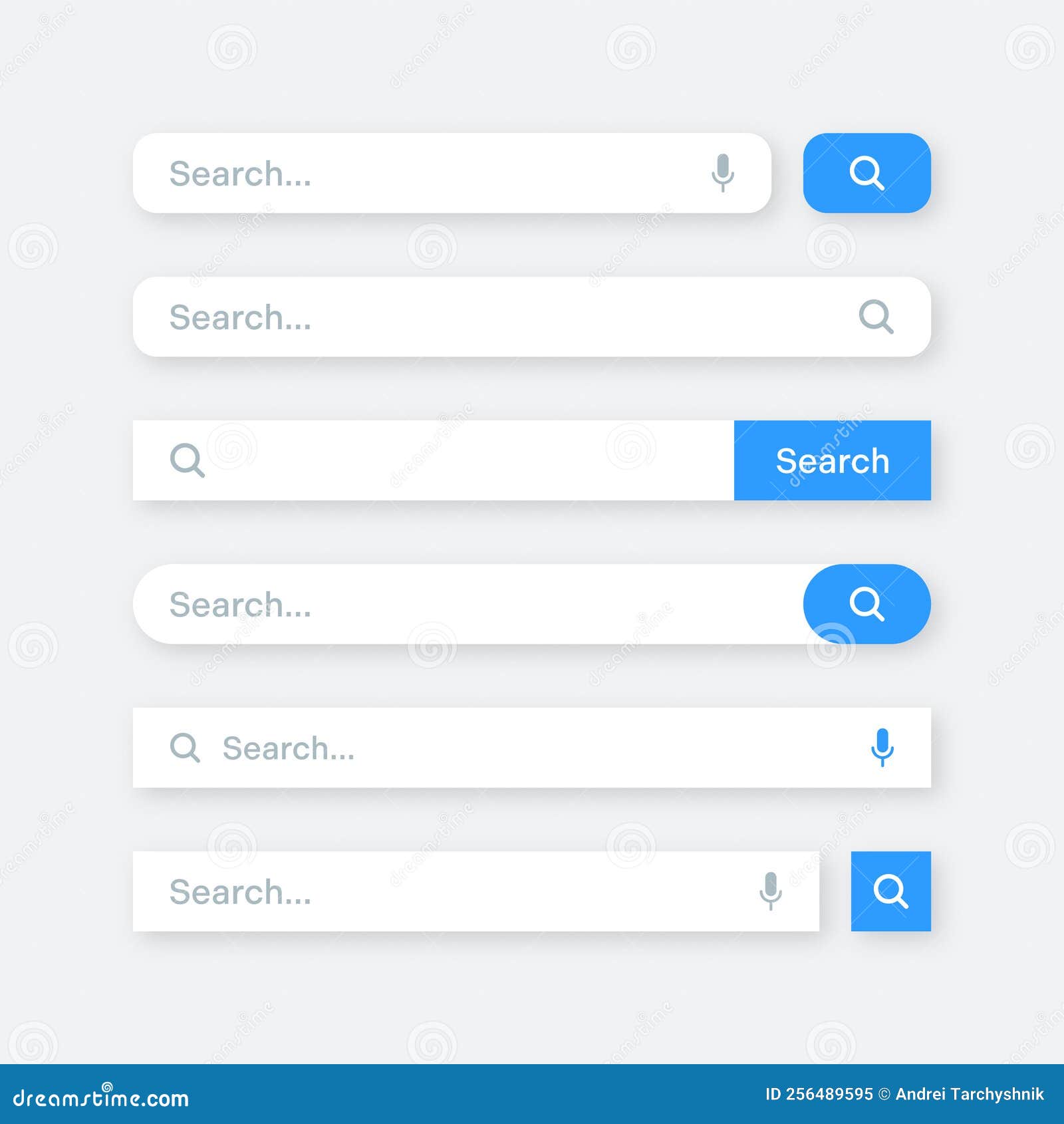 Various Search Bar Templates. Browser Engine with Search Box