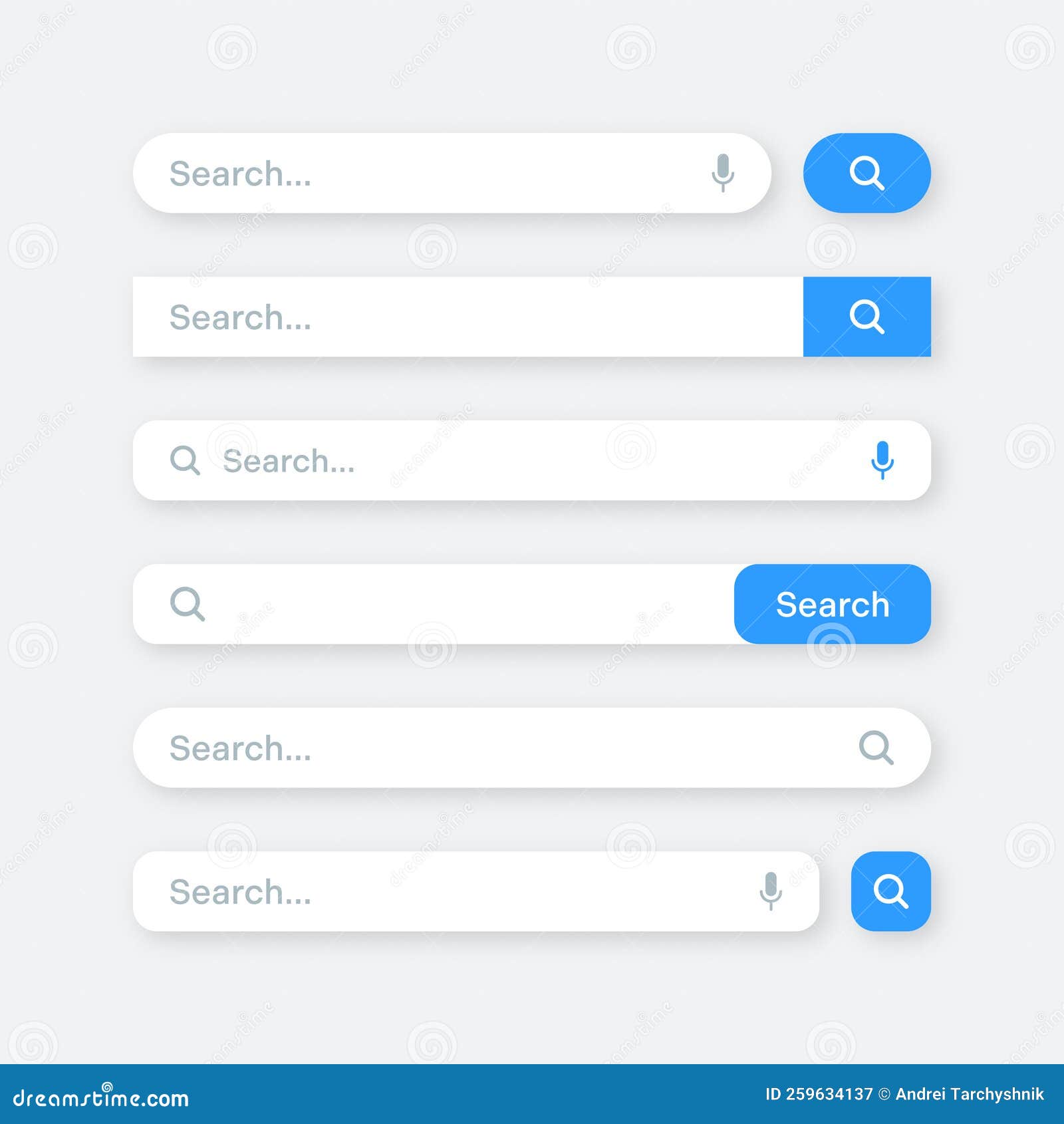 Various Search Bar Templates. Browser Engine with Search Box