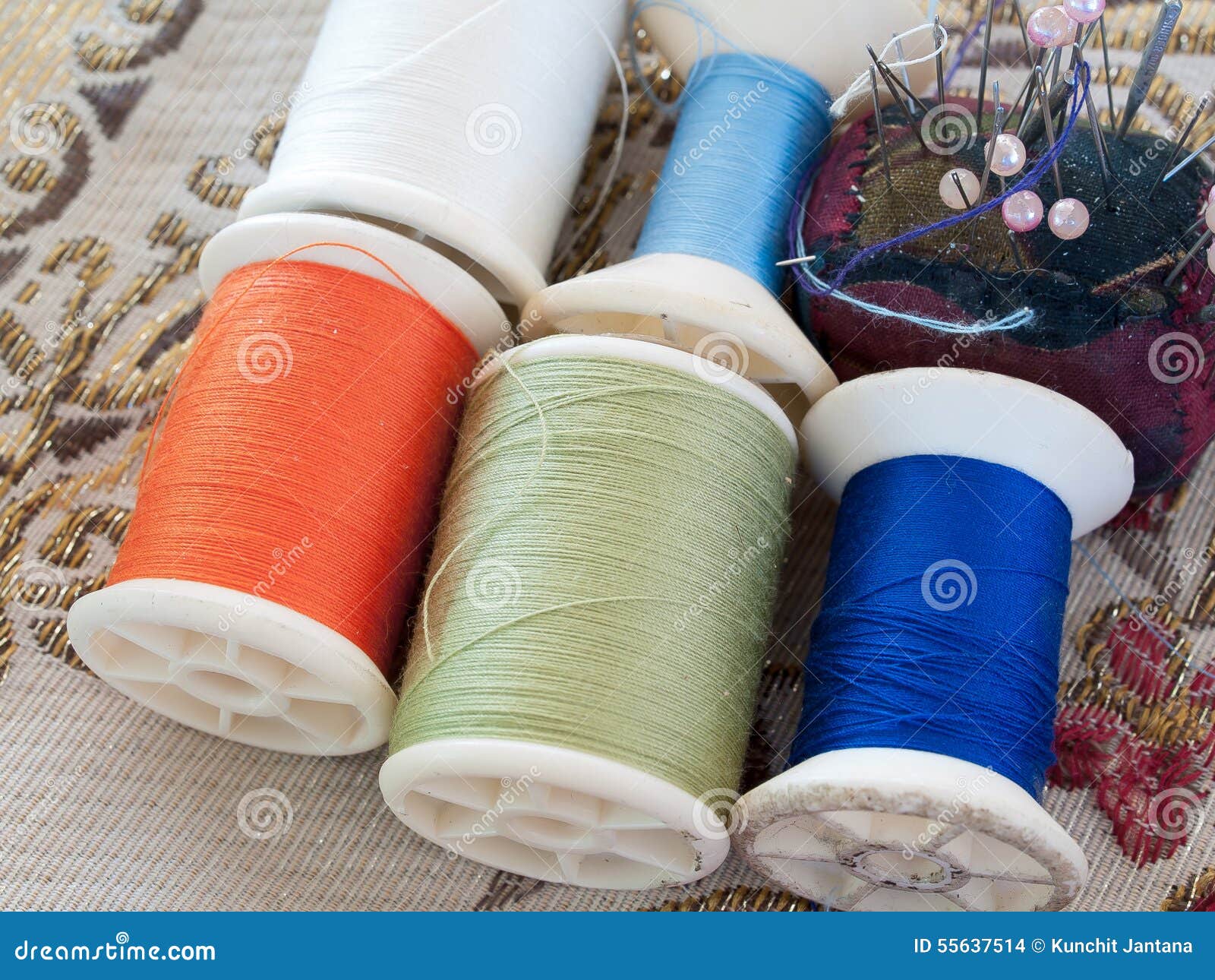 Various sewing accessories stock photo. Image of measure 55637514