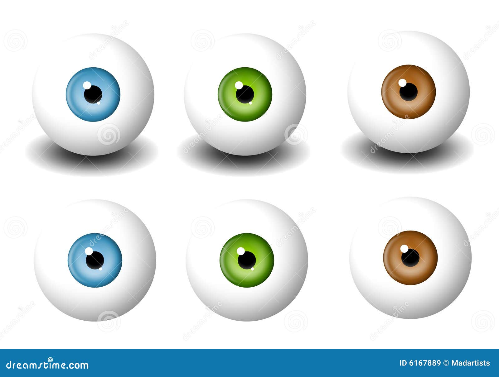 Various Single Eyeballs stock illustration. Illustration of