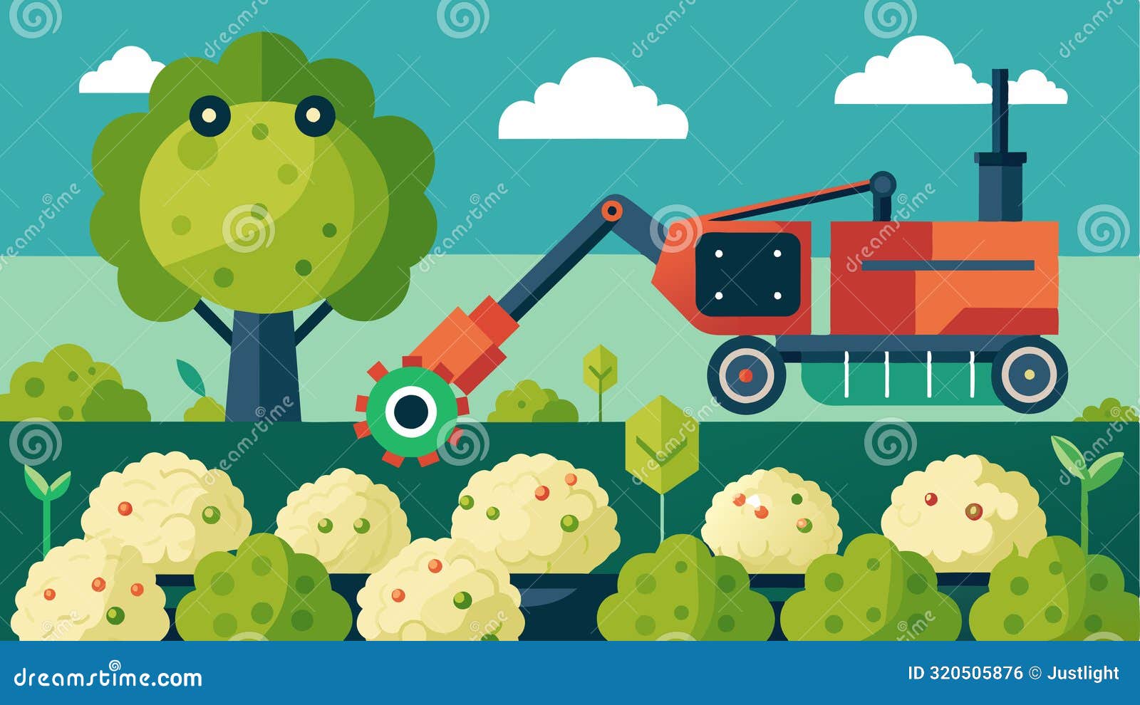 with various size settings a robotic harvester can adapt to different types of cauliflower plants accurately removing