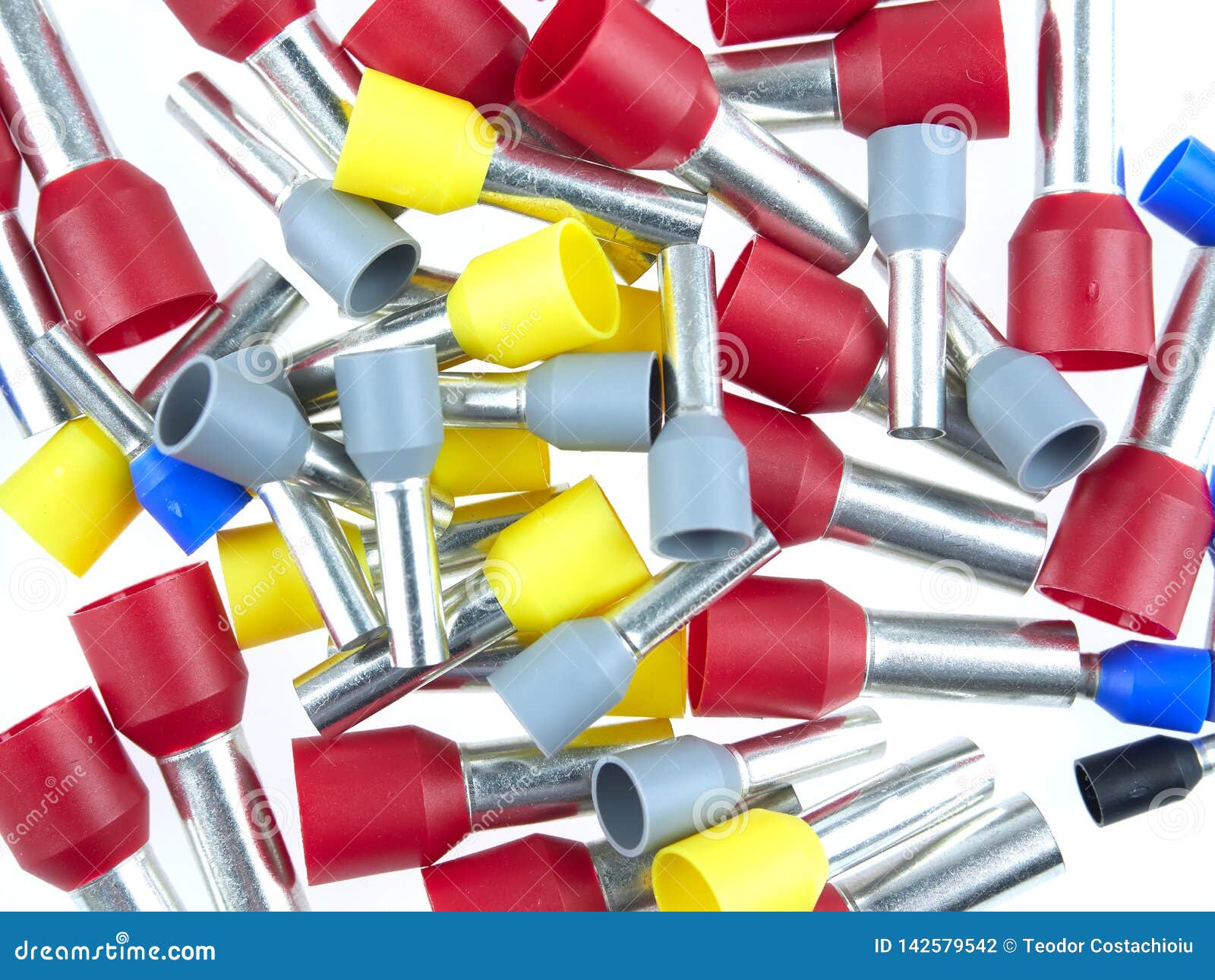 Ferrules or End Sleeves for Electrical Cables Stock Photo Image of