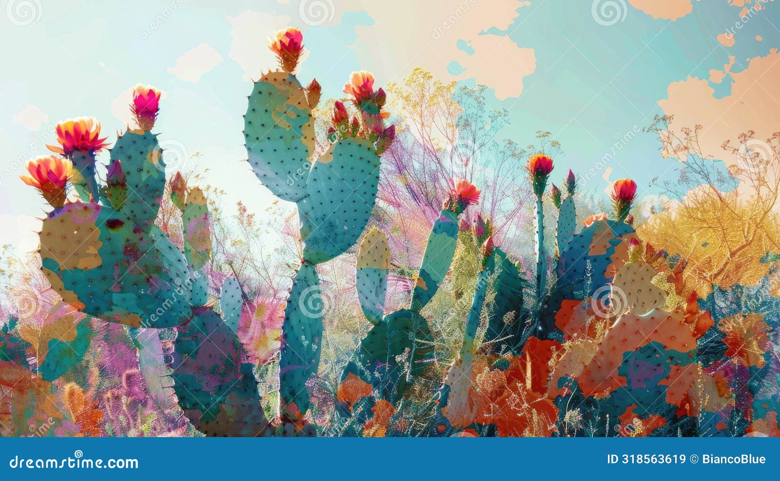 various species of cactus thrive in this natural landscape garden aig50