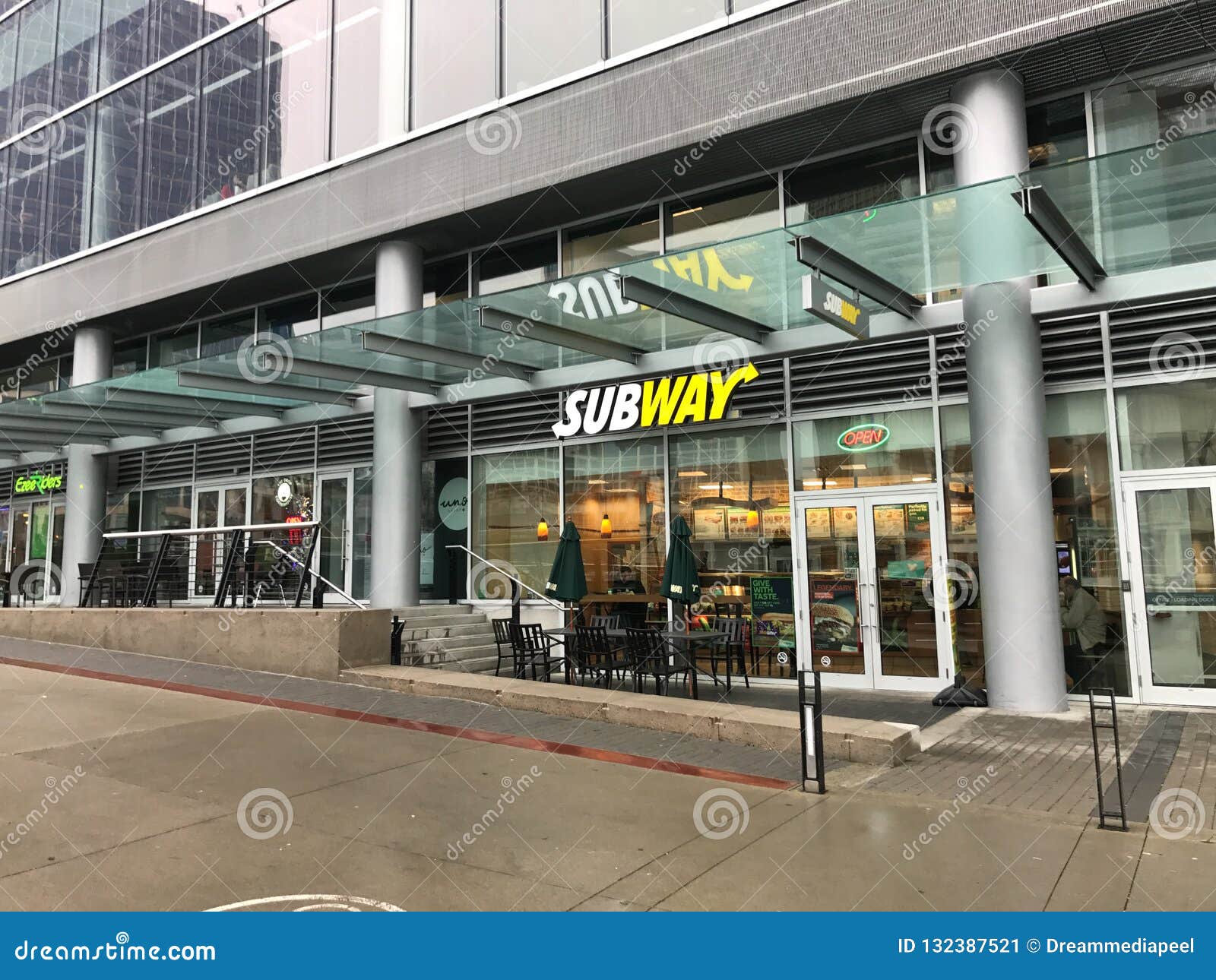 Subway Restaurant in Downtown Vancouver, British Columbia Editorial