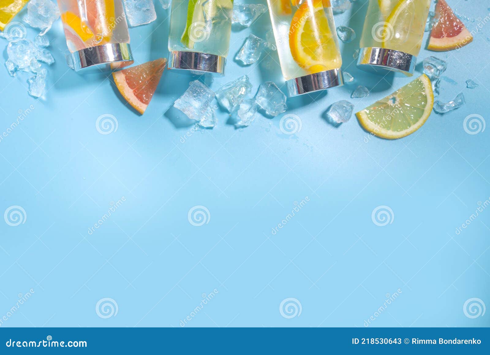 various summer infused water bottles
