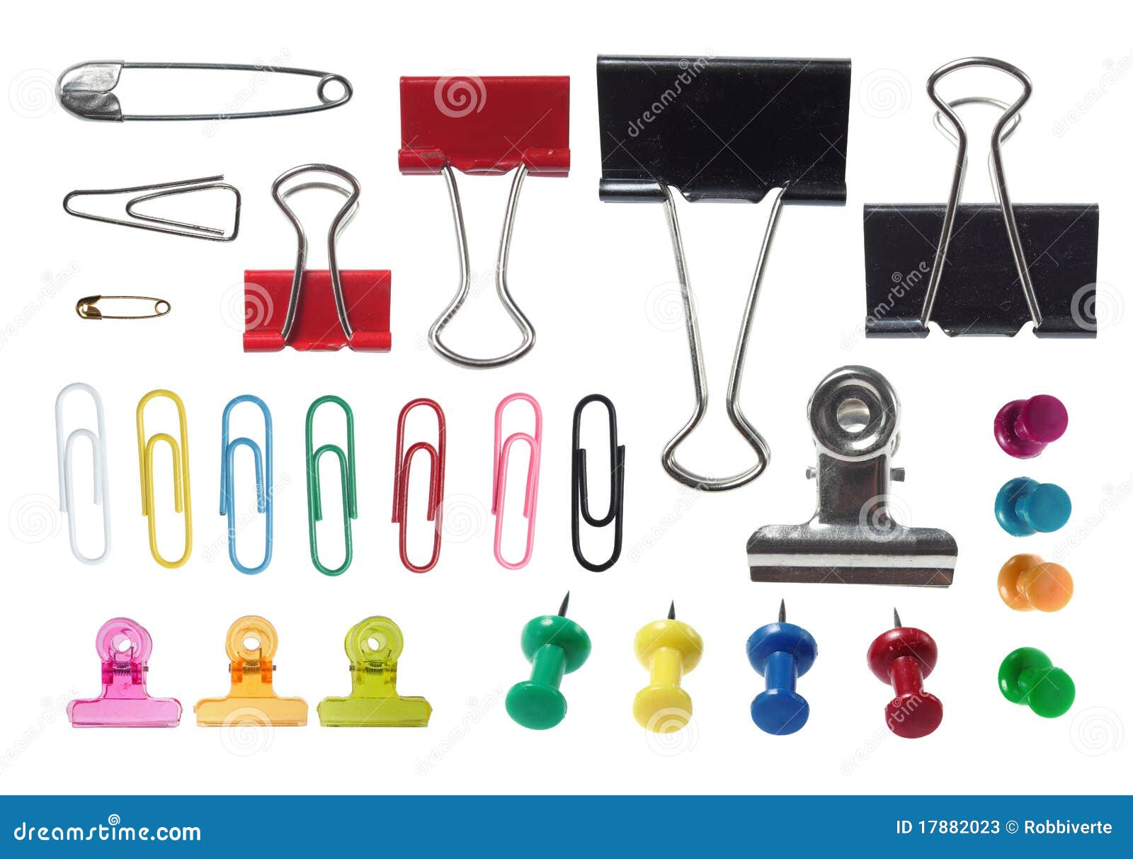 various type of paper clip