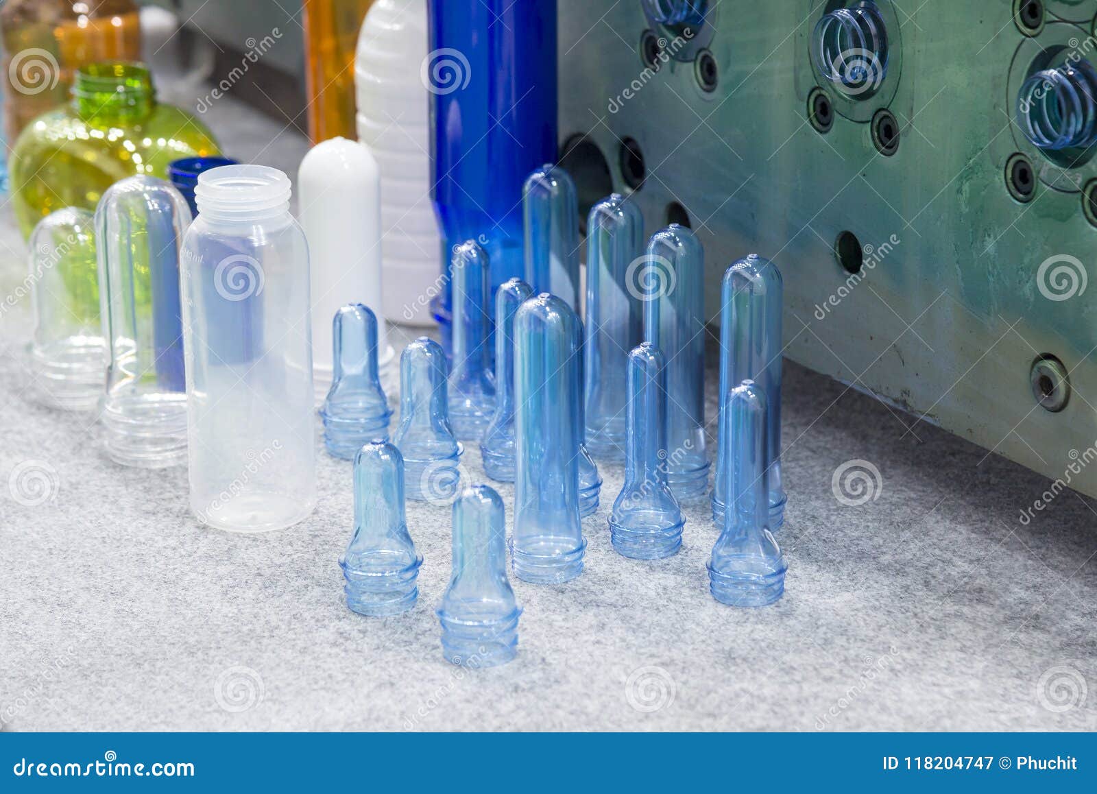 The Various Type of Plastic Bottle Product and Preform Material Stock Image Image of melting
