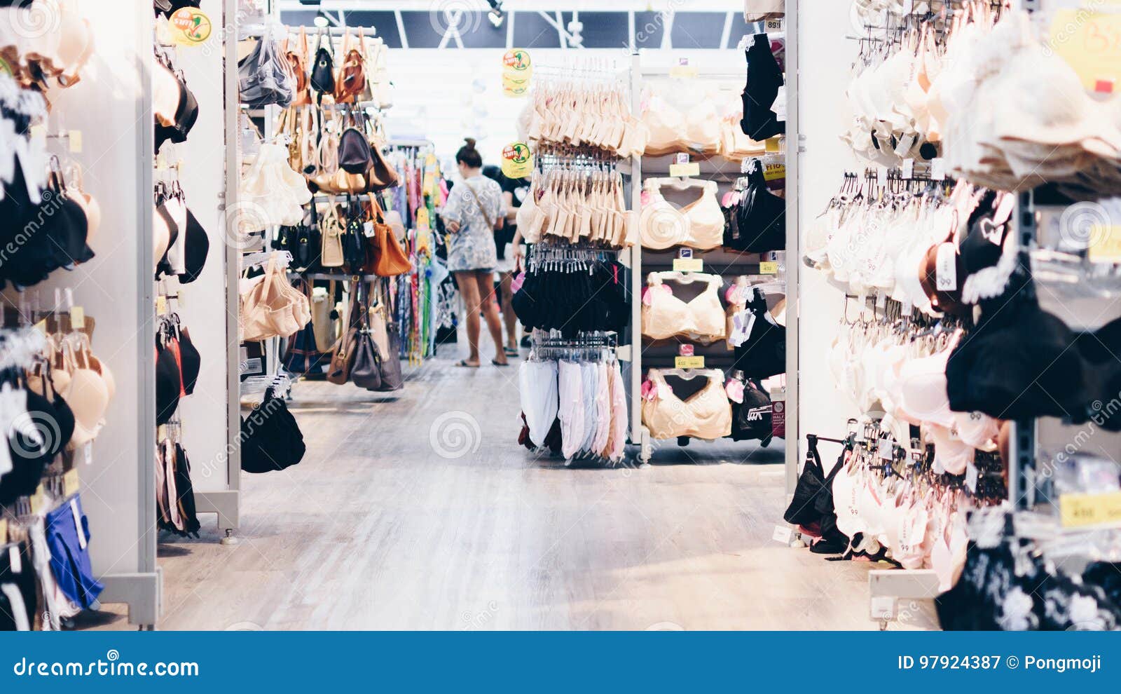 Modern And Fashionable Interior Of Underwear Shop Stock Photo