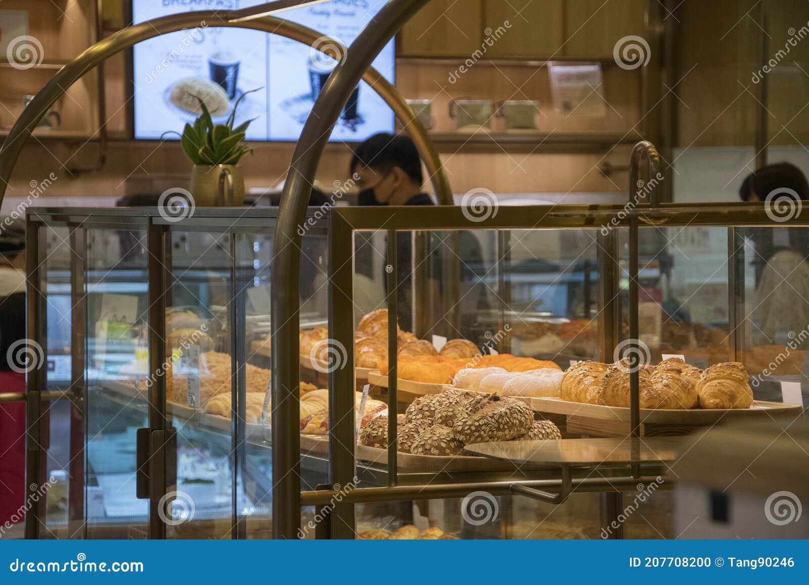 Various Types of Breads on the Rack for Sell in the Bread Shop