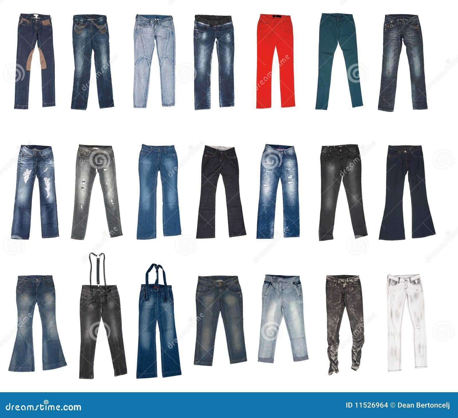 Various Types Of Jeans Pants Stock Images - Image: 11526964