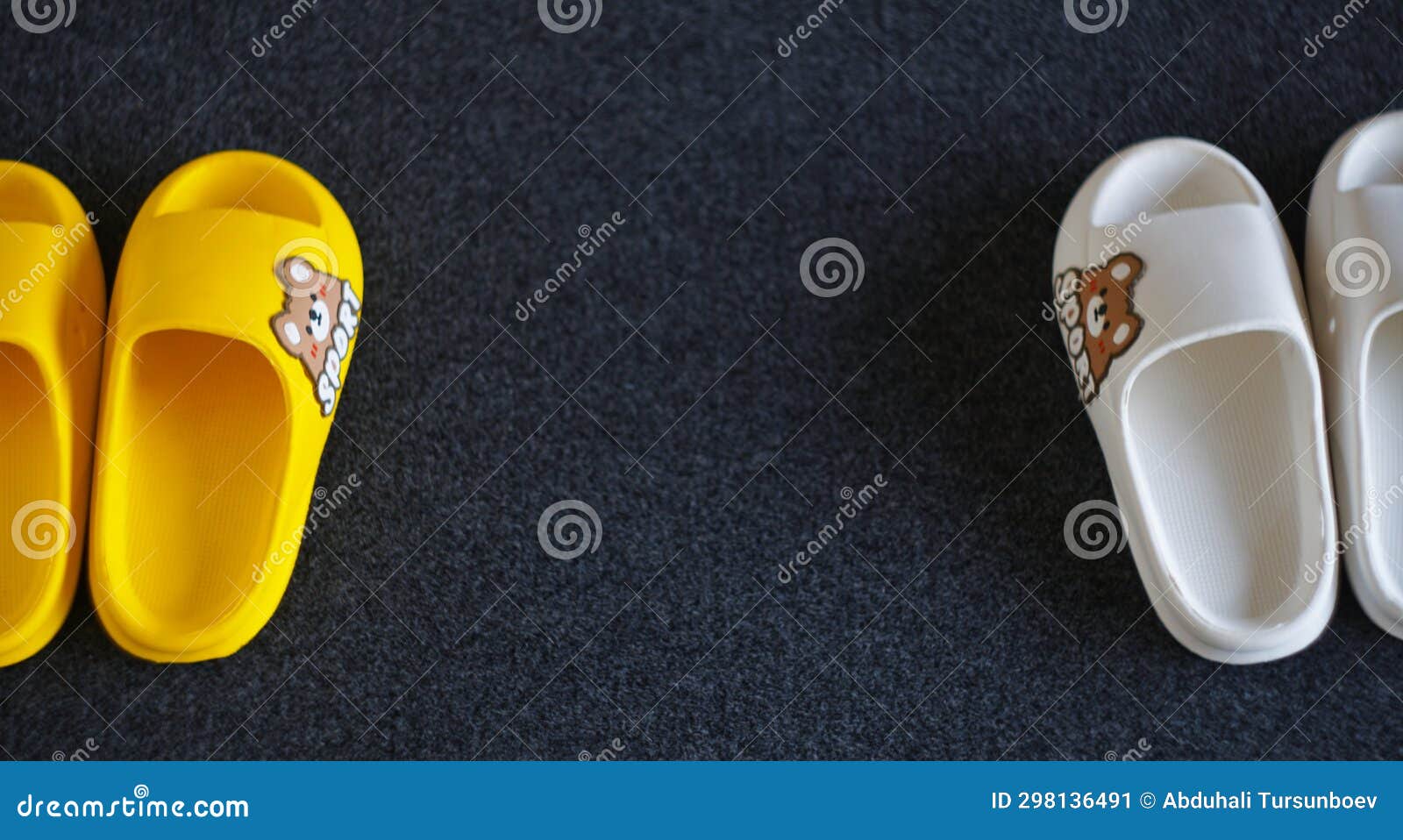 Various Types of Rubber Shoes Stock Image Image of blue, indoors