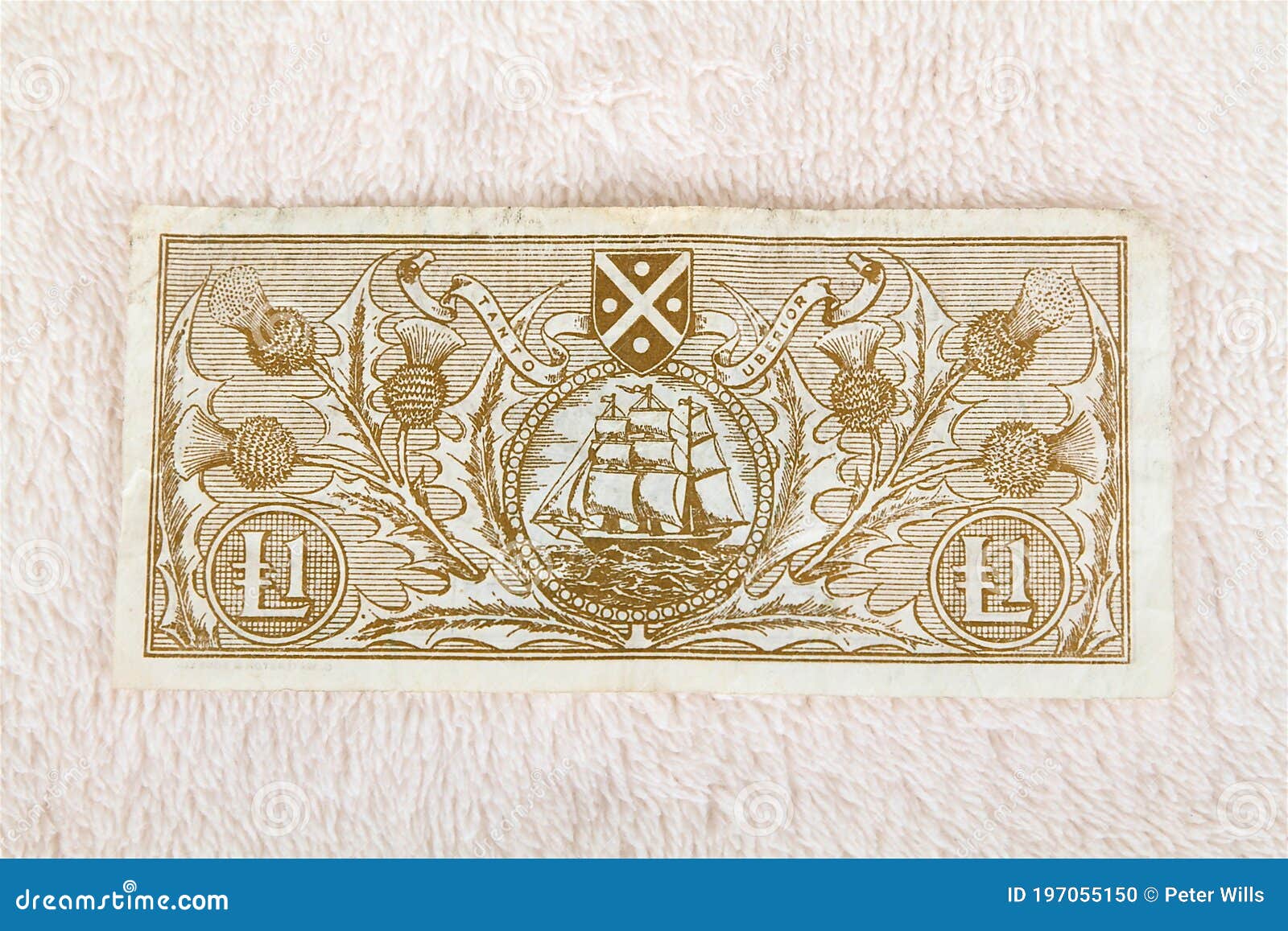 Discontinued British One Pound Note Editorial Image Image of